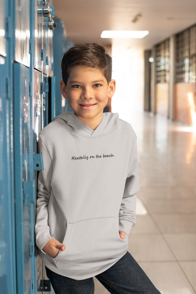 Mentally On The Beach Minimal Boy Hoodies-FunkyTeesClub