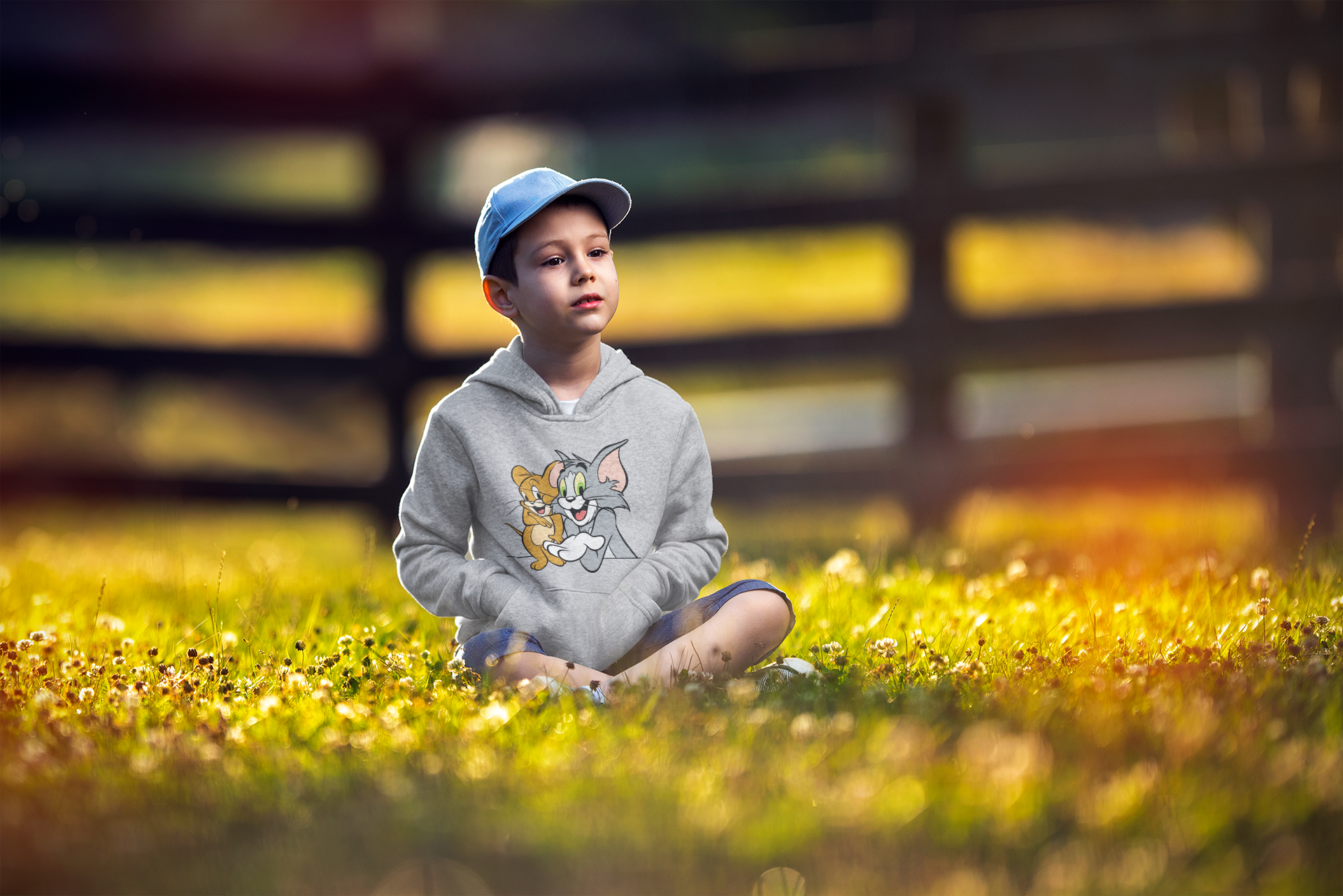 Cute Cartoon Boy Hoodies-FunkyTeesClub