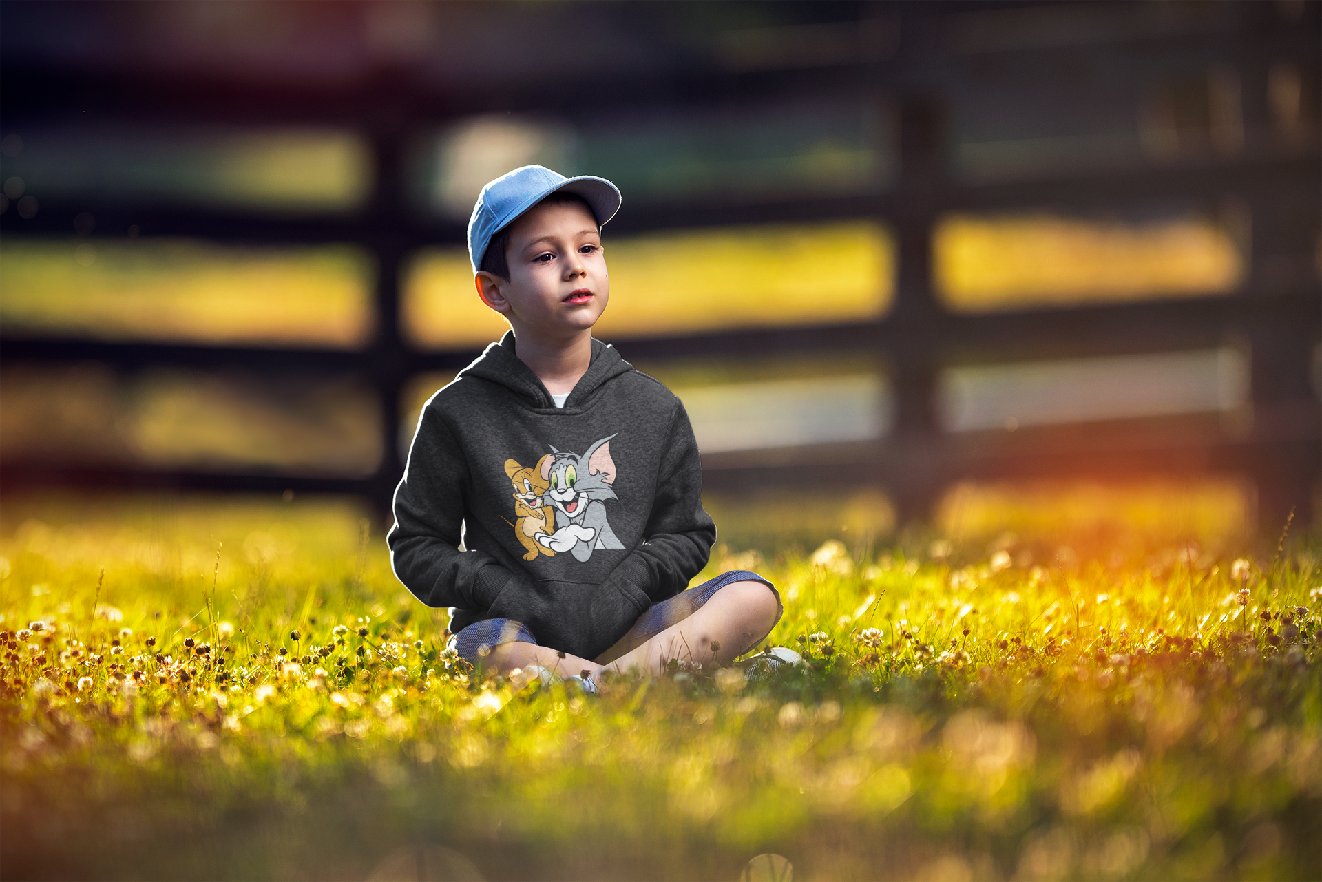 Cute Cartoon Boy Hoodies-FunkyTeesClub