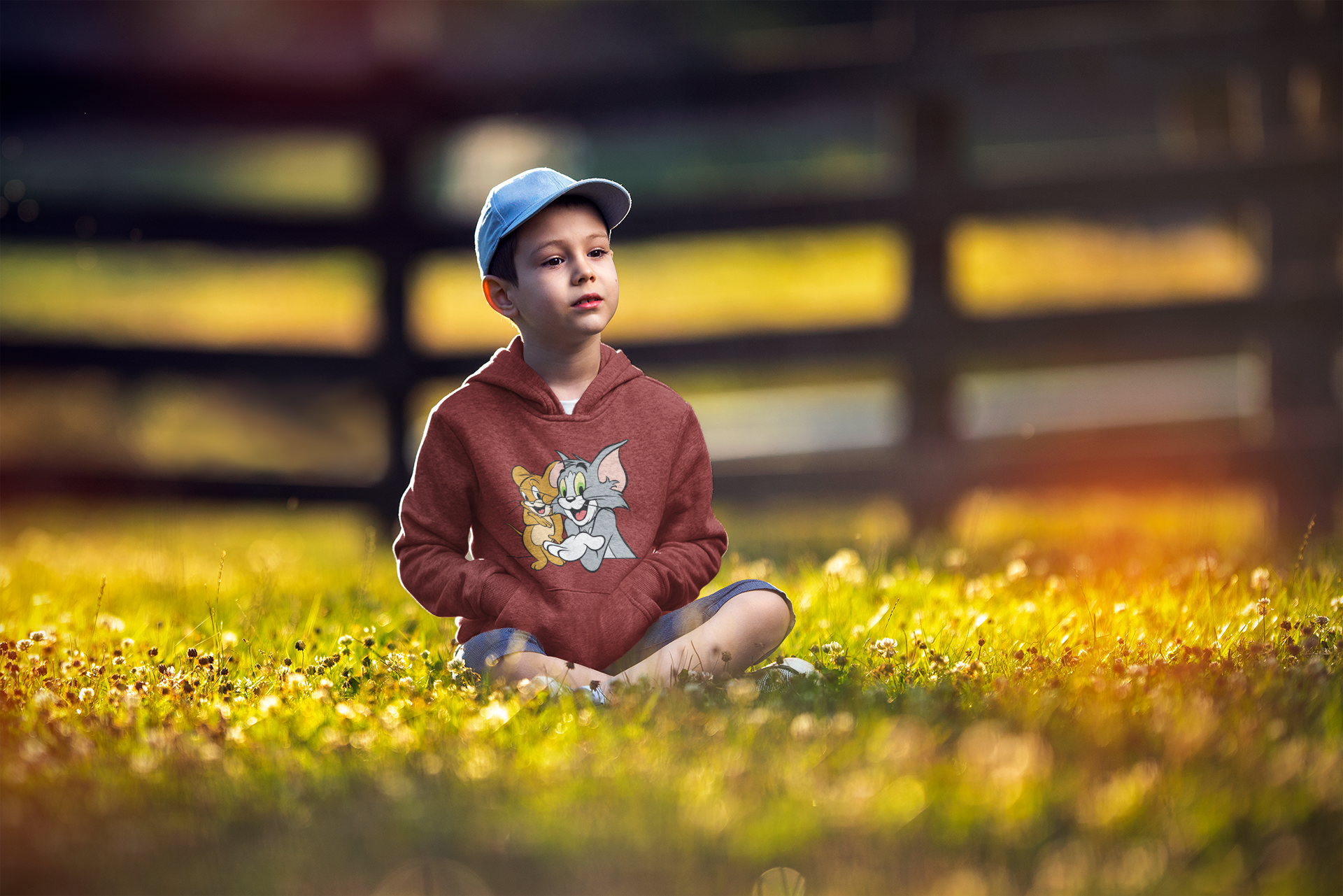 Cute Cartoon Boy Hoodies-FunkyTeesClub