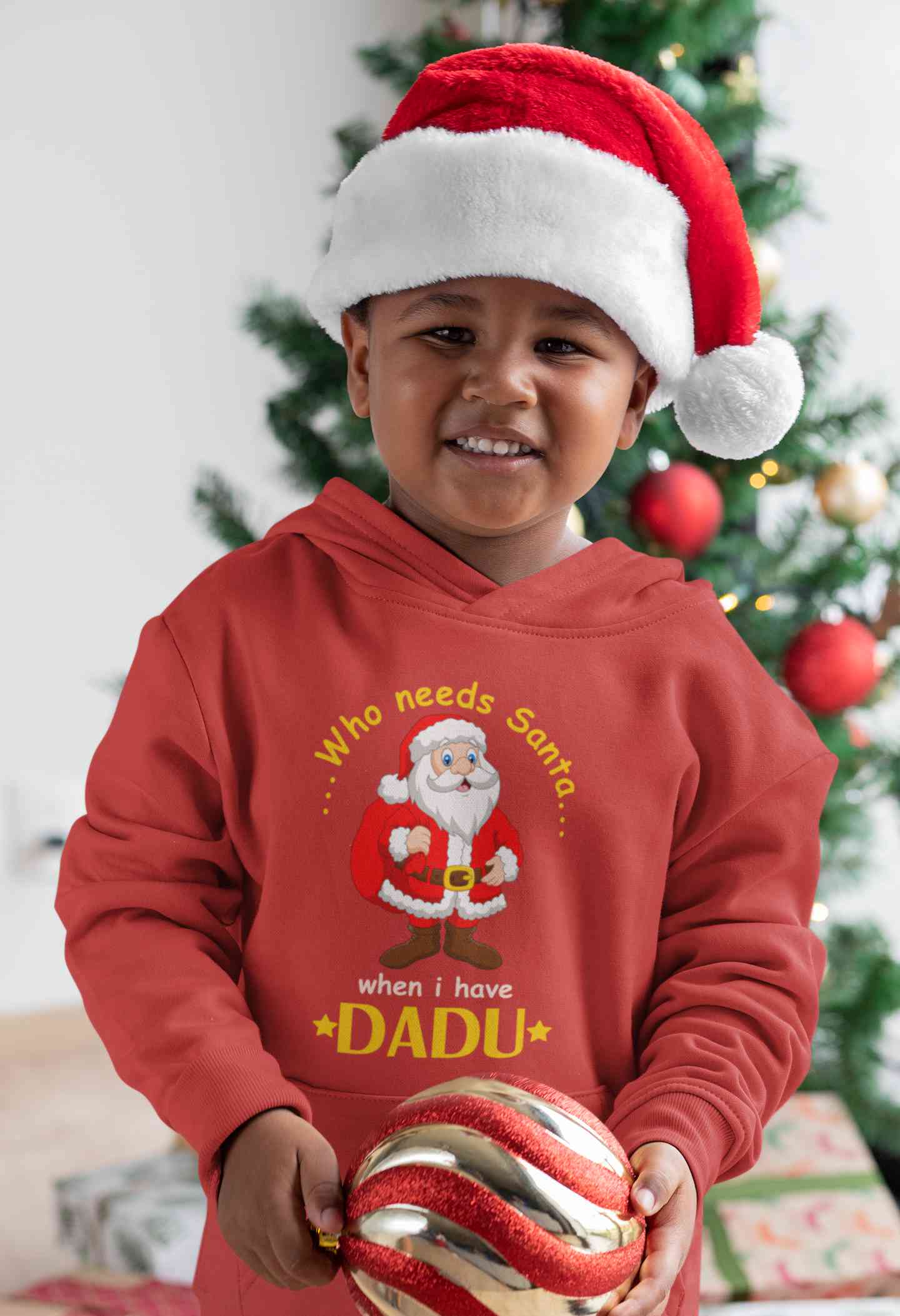 Who Need Santa When I Have Dadu Christmas Boy Hoodies-FunkyTeesClub