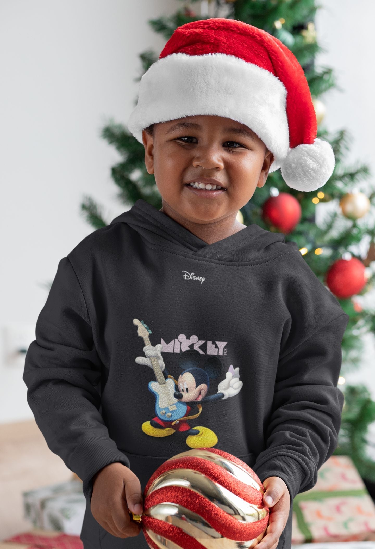 Playing Guitar Cartoon Boy Hoodies-FunkyTeesClub