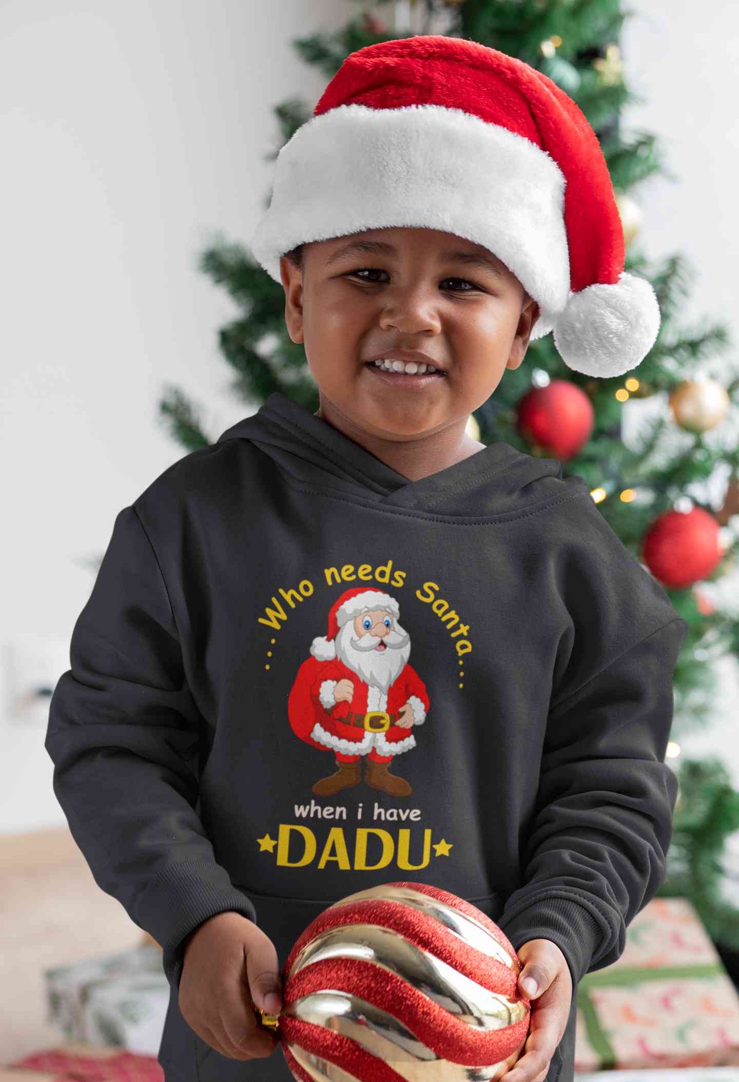 Who Need Santa When I Have Dadu Christmas Boy Hoodies-FunkyTeesClub