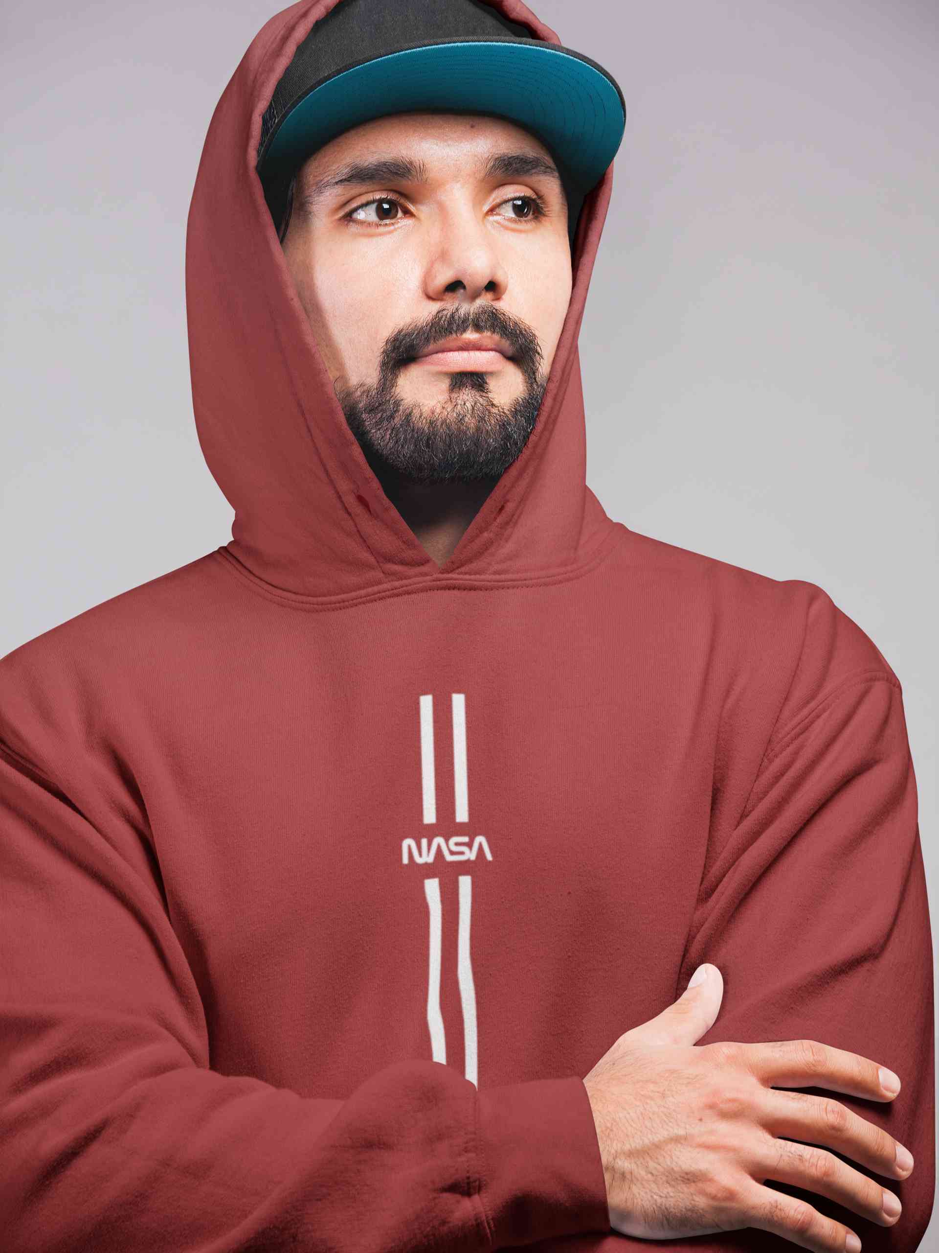 Strip Nasa Men Hoodies-FunkyTeesClub