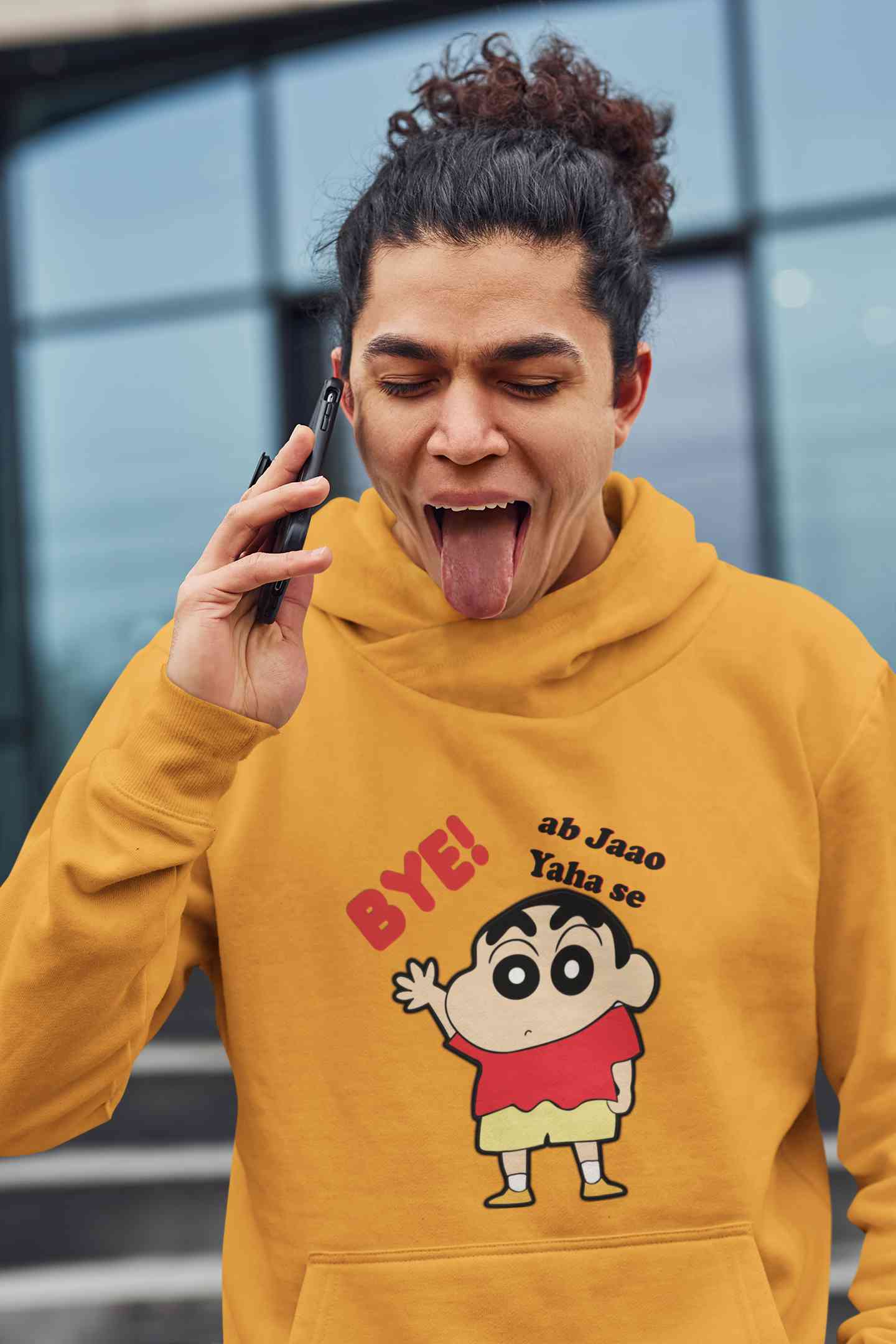 Ab Jao Yaha Se Cartoon Funny Memes Men Hoodies-FunkyTeesClub