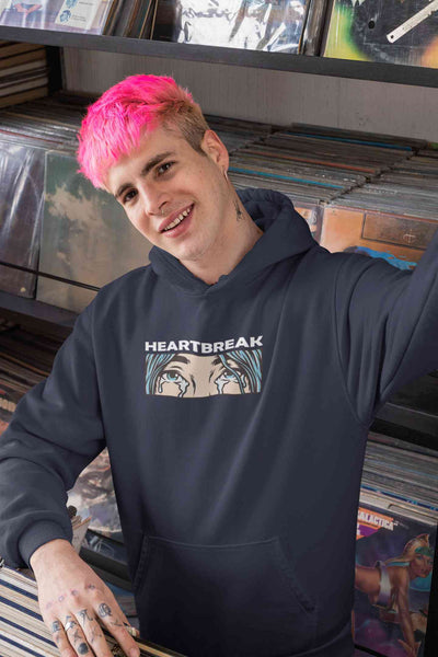 Eyes Shedding Tears Sad Broken Hearted Men Hoodies-FunkyTeesClub