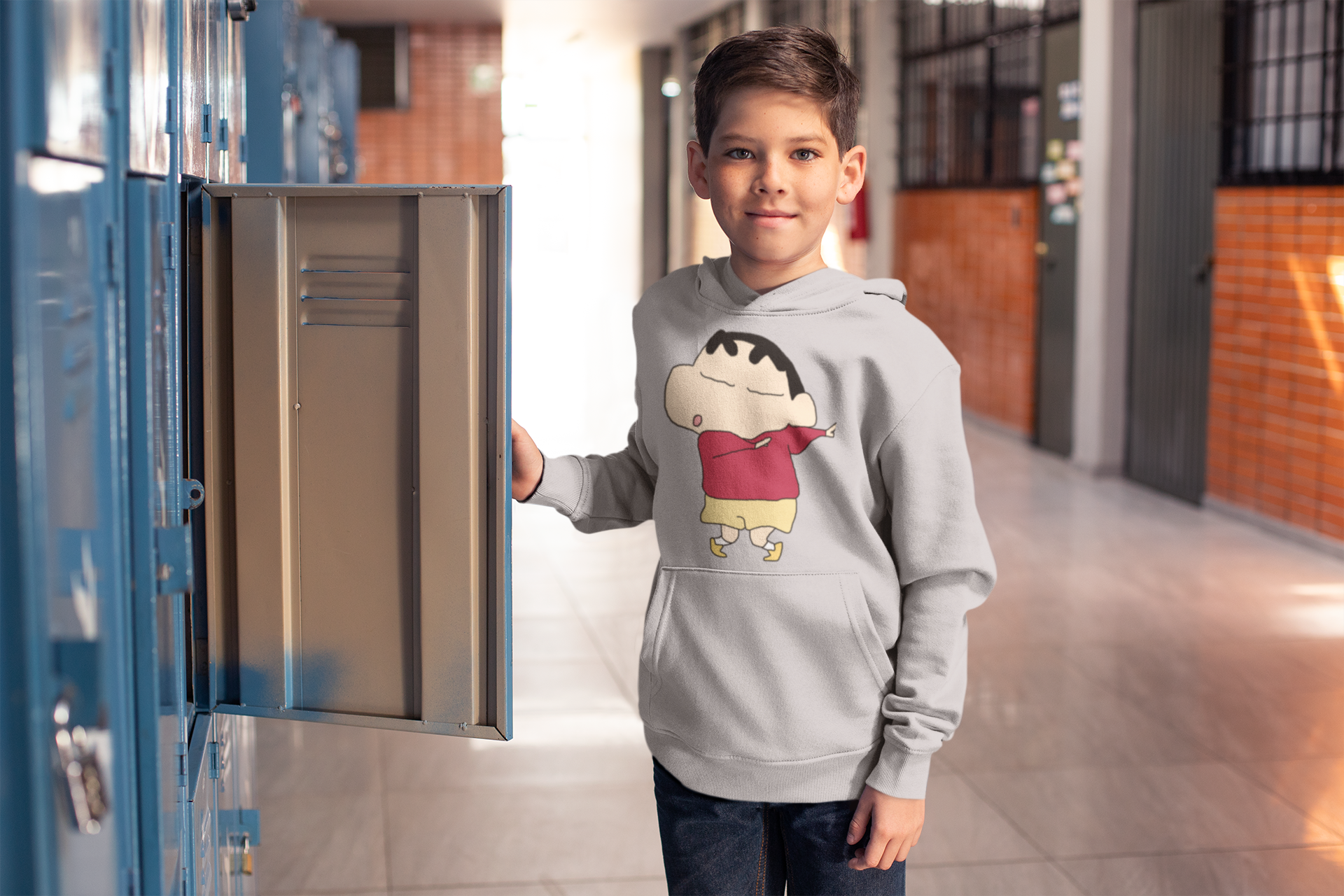 Cute Cartoon Boy Hoodies-FunkyTeesClub