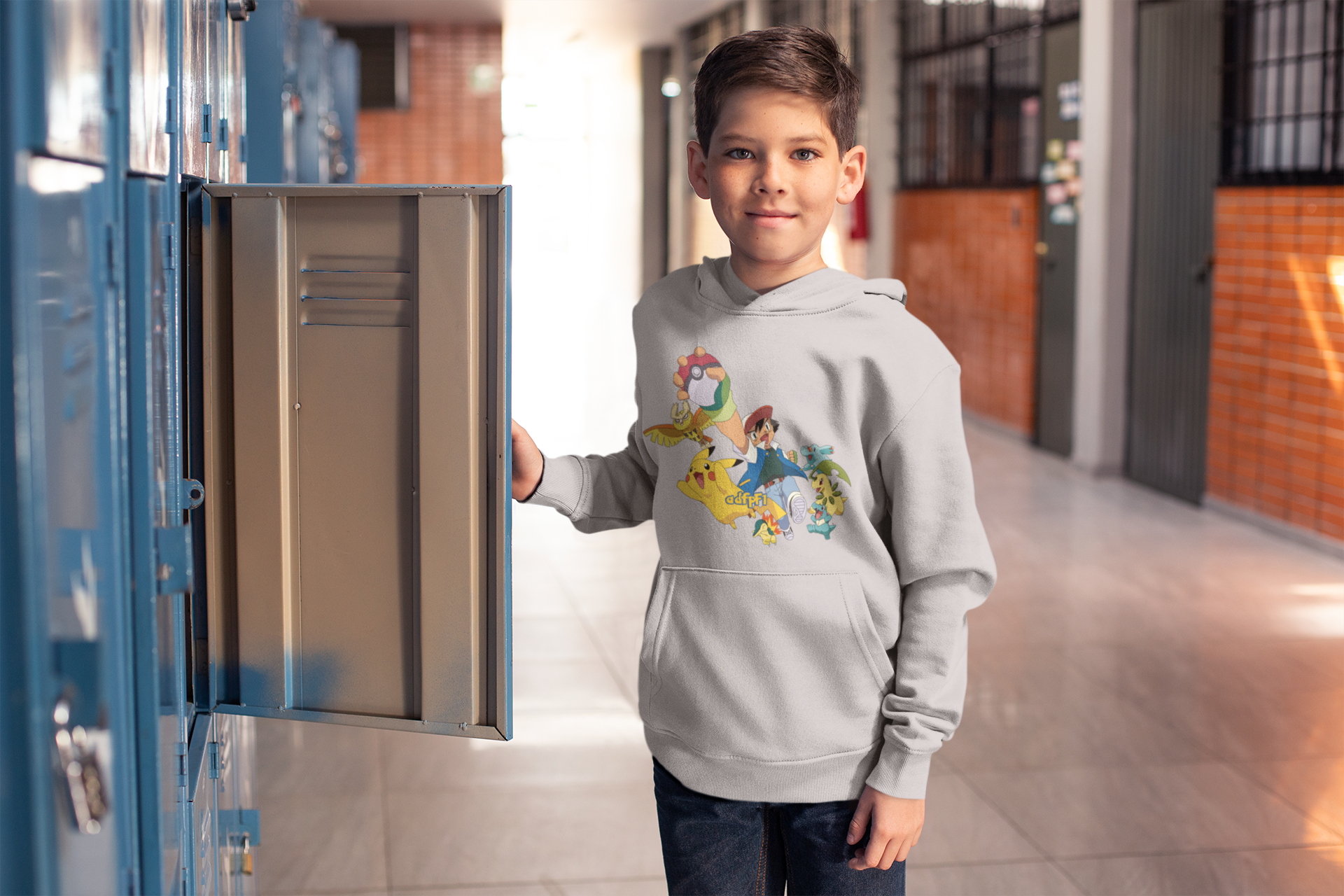 Cute Cartoon Boy Hoodies-FunkyTeesClub