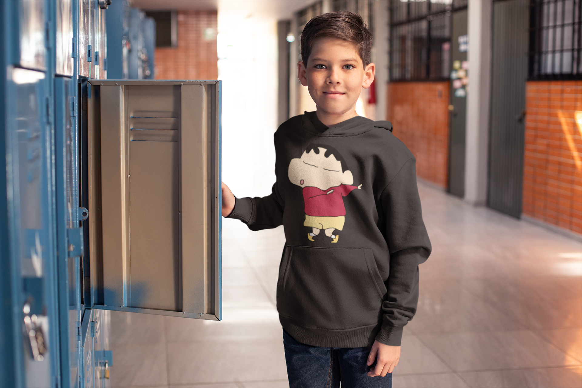 Cute Cartoon Boy Hoodies-FunkyTeesClub