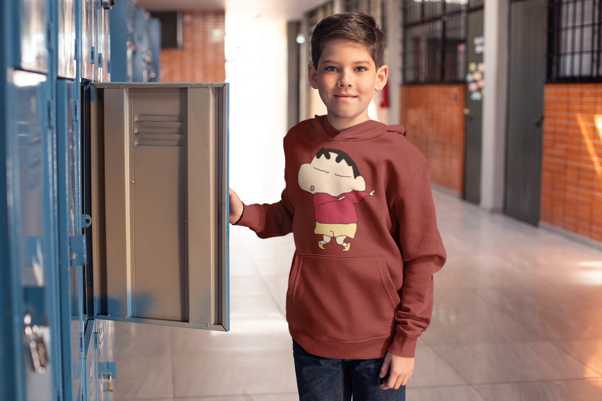 Cute Cartoon Boy Hoodies-FunkyTeesClub