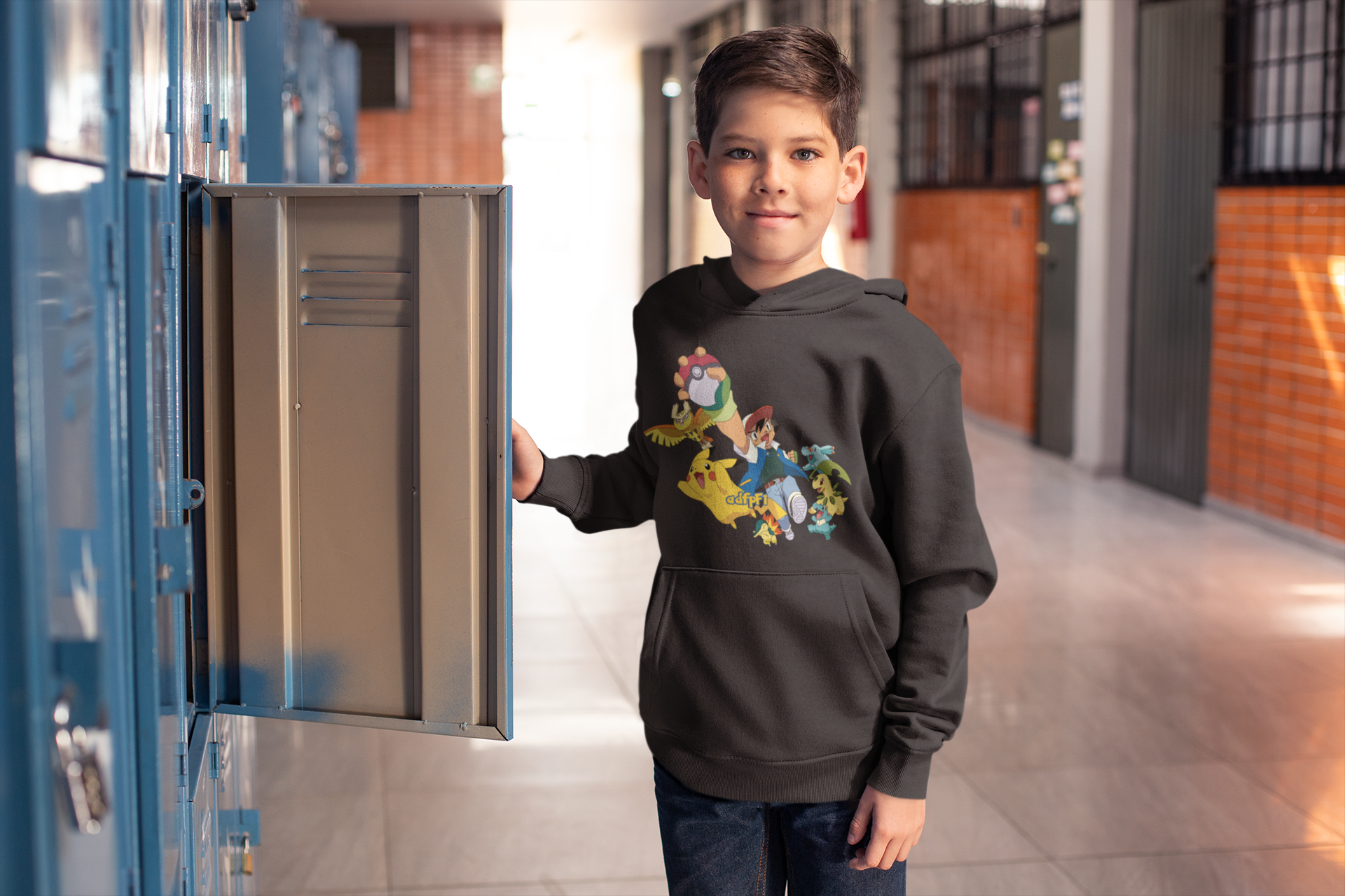 Cute Cartoon Boy Hoodies-FunkyTeesClub