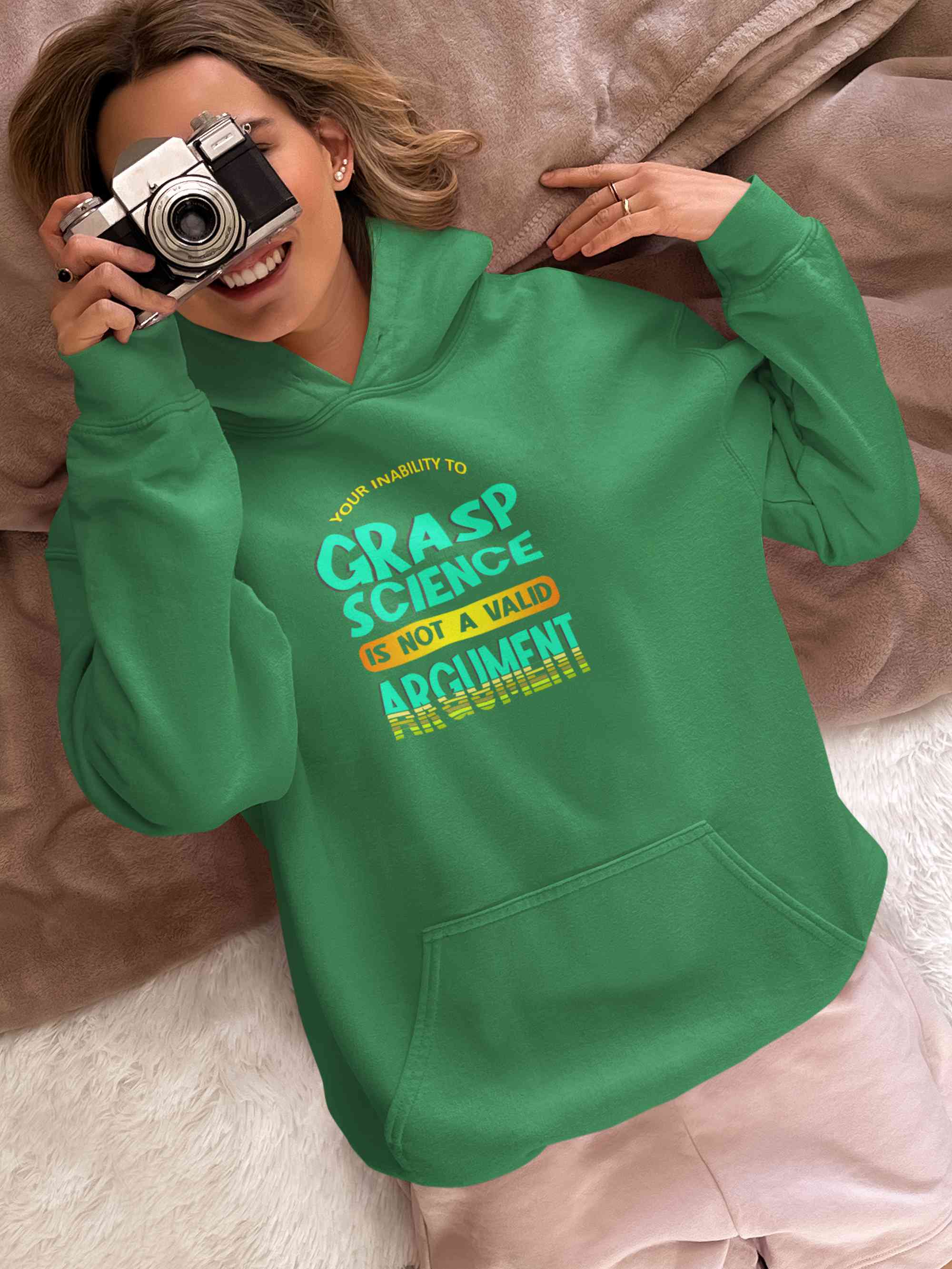 Not A Valid Argument Typography Hoodies for Women-FunkyTeesClub