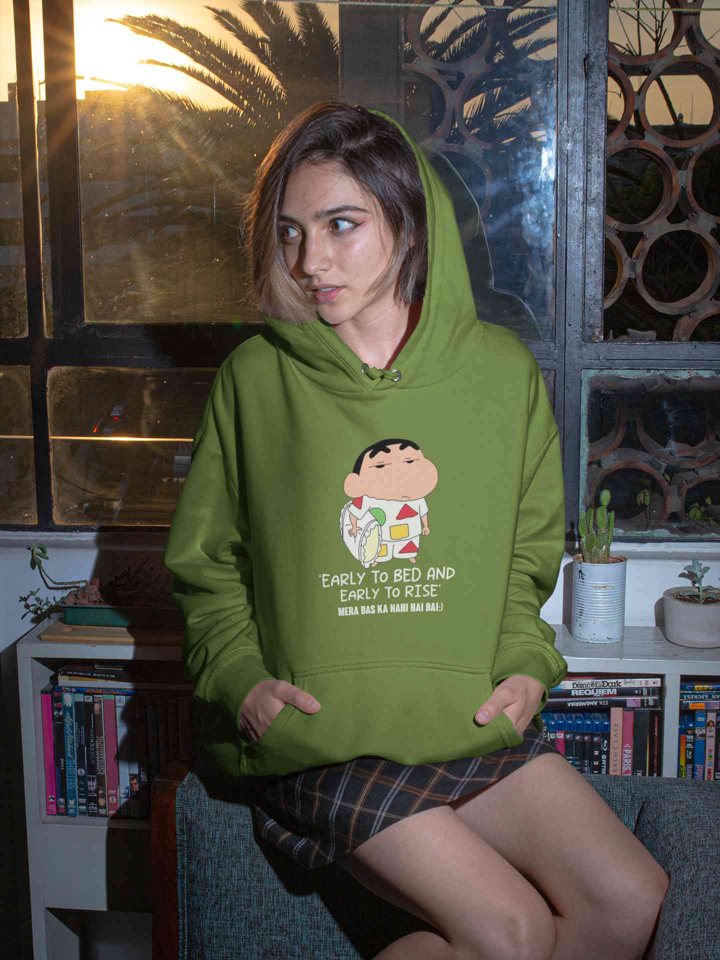 Early To Bed And Early To Rise Cartoon Funny Memes Hoodies for Women-FunkyTeesClub