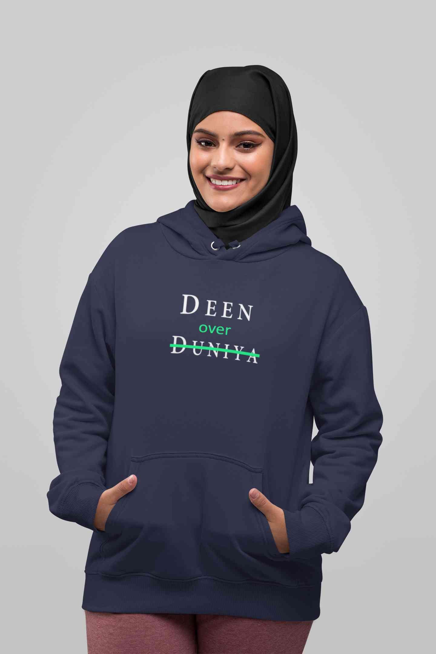 Deen Over Dunya Hoodies for Women-FunkyTeesClub