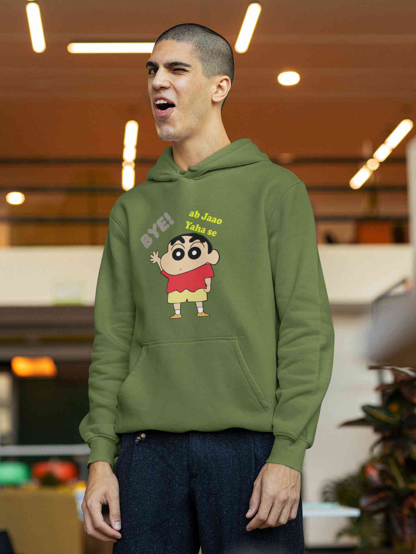 Ab Jao Yaha Se Cartoon Funny Memes Men Hoodies-FunkyTeesClub