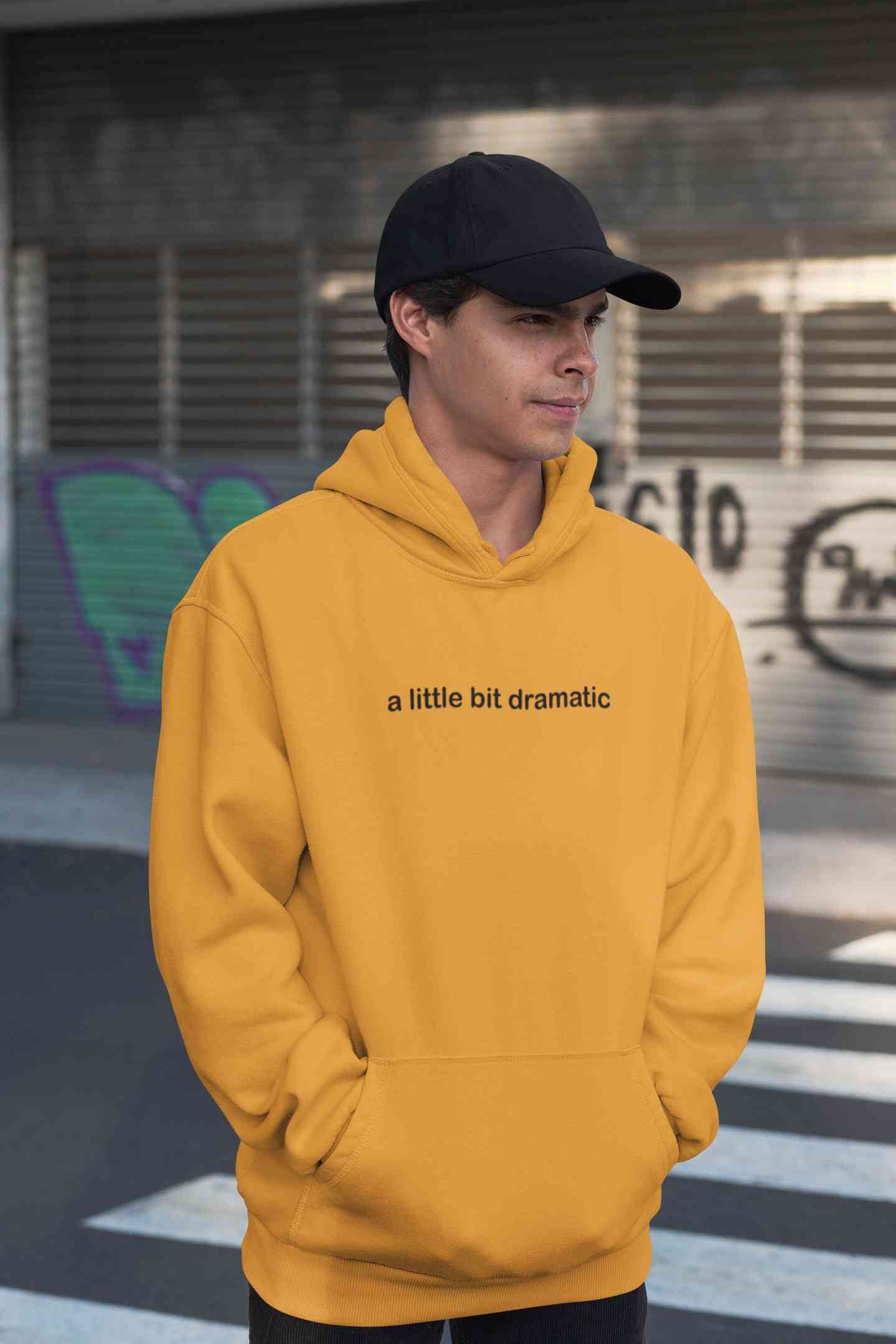 A Little Bit Dramatic Minimal Men Hoodies-FunkyTeesClub