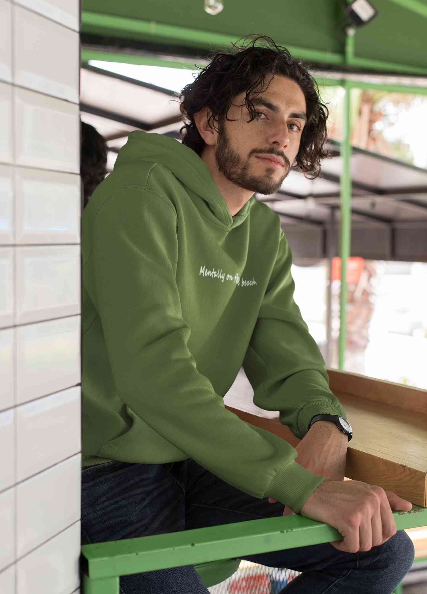 Mentally On The Beach Minimals Men Hoodies-FunkyTeesClub