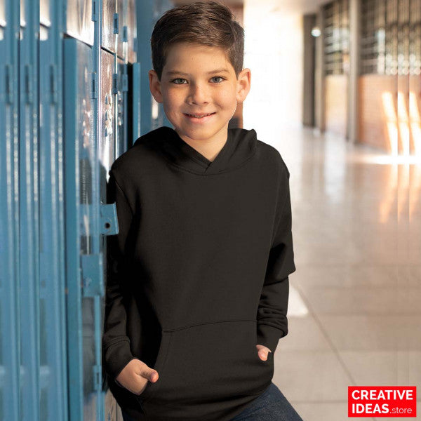 Boy Plain Black Hoodie-FunkyTeesClub
