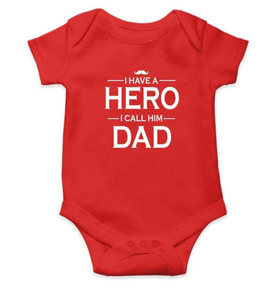 I Have A Hero I Call Him Dad Rompers for Baby Girl- FunkyTradition FunkyTradition