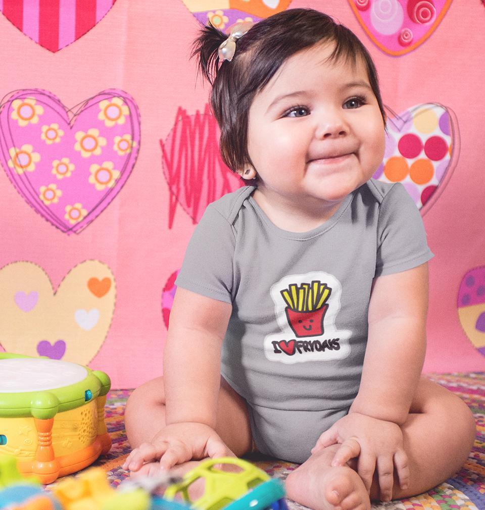 I Love Fry Days aka Fridays Rompers for Baby Girl- FunkyTradition FunkyTradition