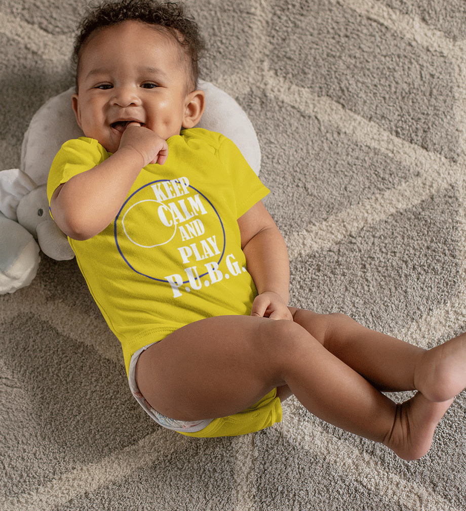 Keep Calm and Play PUBG Rompers for Baby Boy- FunkyTradition FunkyTradition