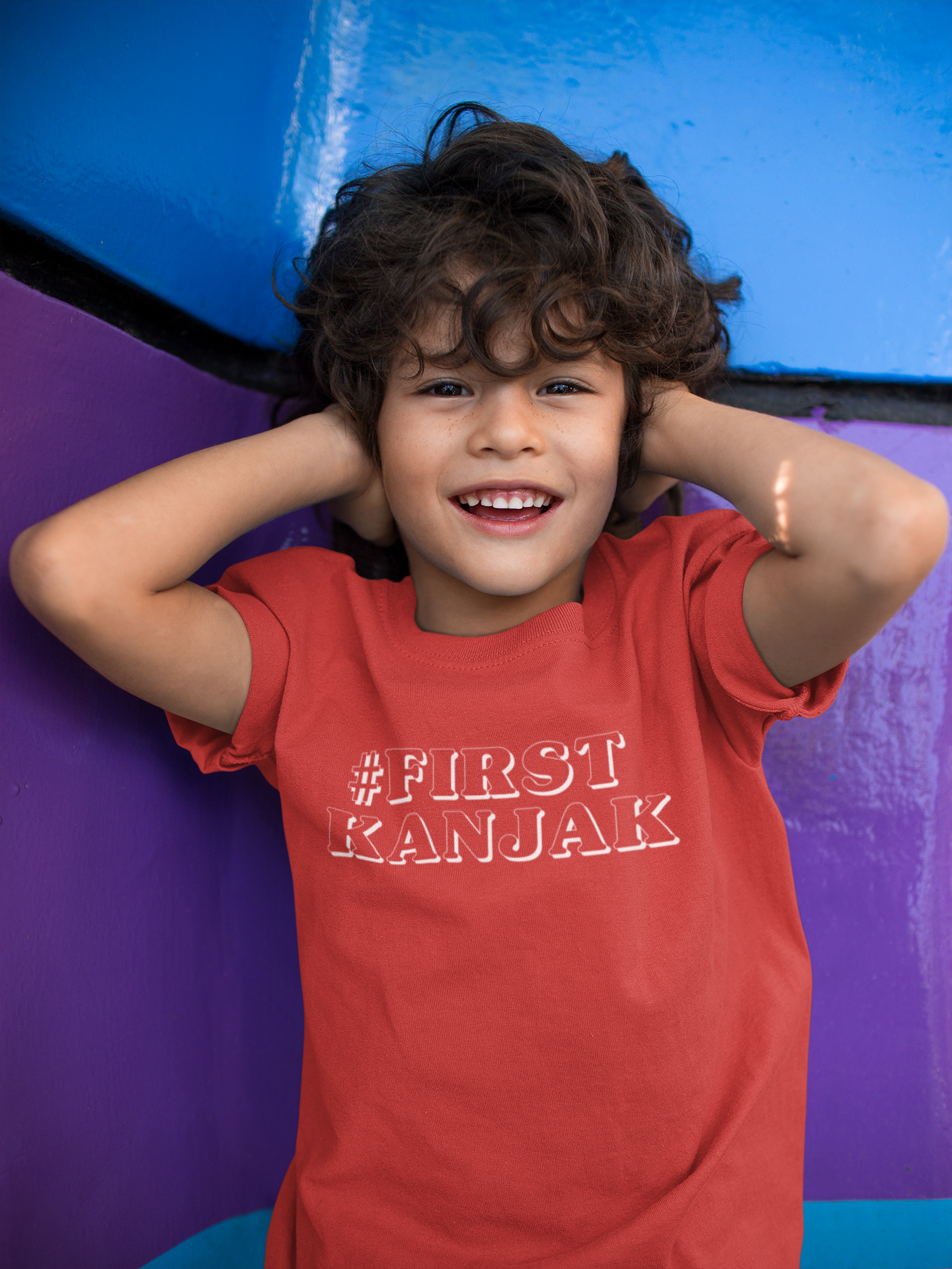 First Kanjak Half Sleeves T-Shirt for Boy-FunkyTeesClub