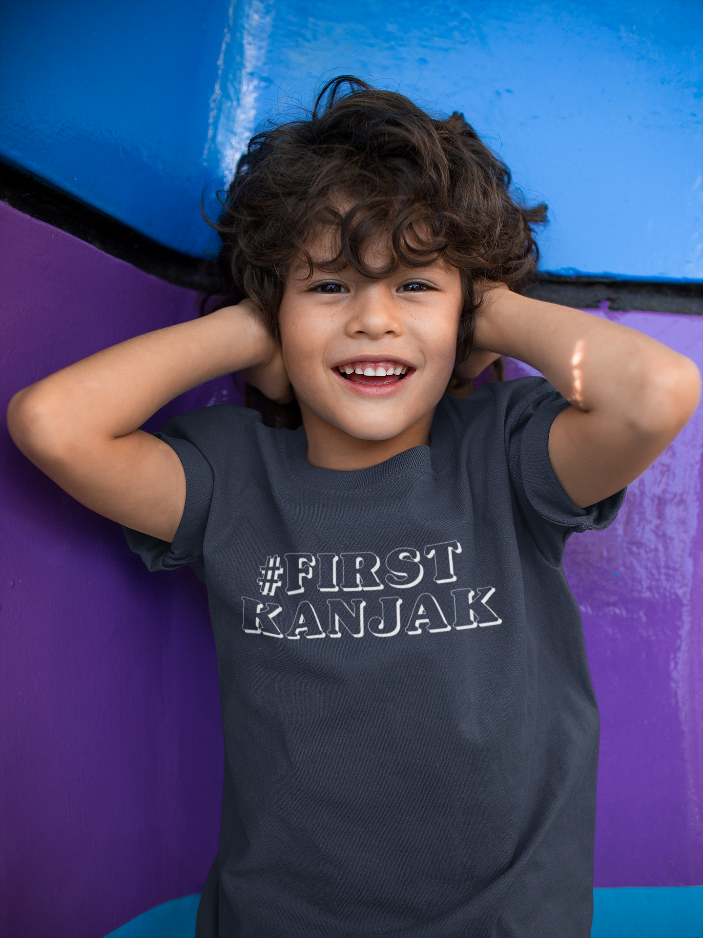 First Kanjak Half Sleeves T-Shirt for Boy-FunkyTeesClub