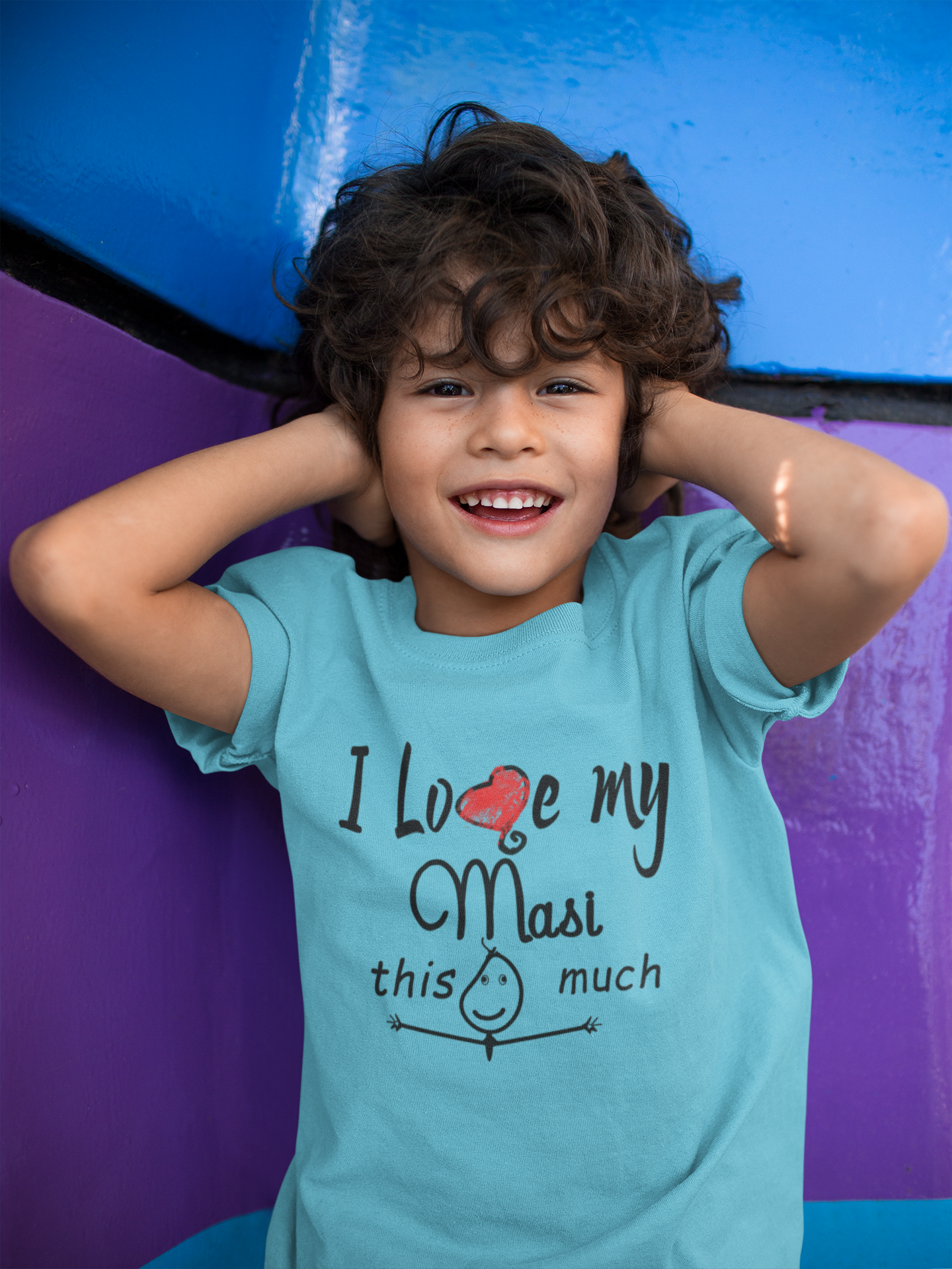I Love My Masi Half Sleeves T-Shirt for Boy-FunkyTeesClub