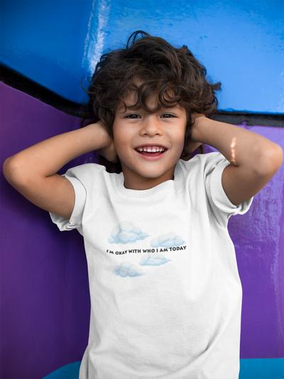 Its Okay Who I Am Today Minimals Half Sleeves T-Shirt for Boy-FunkyTeesClub