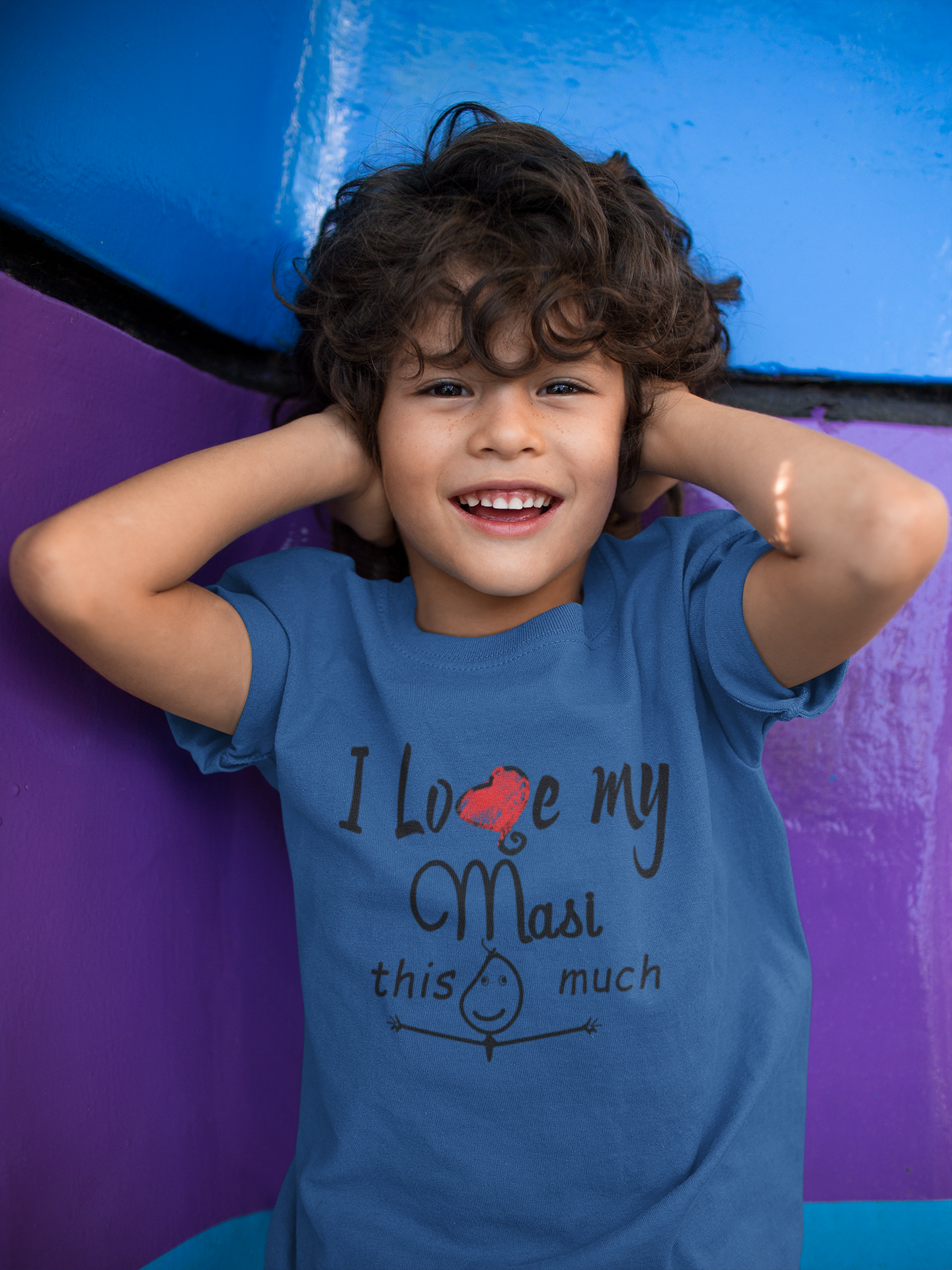 I Love My Masi Half Sleeves T-Shirt for Boy-FunkyTeesClub