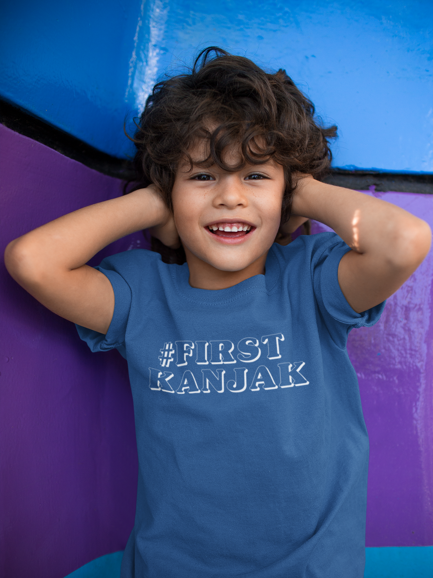 First Kanjak Half Sleeves T-Shirt for Boy-FunkyTeesClub