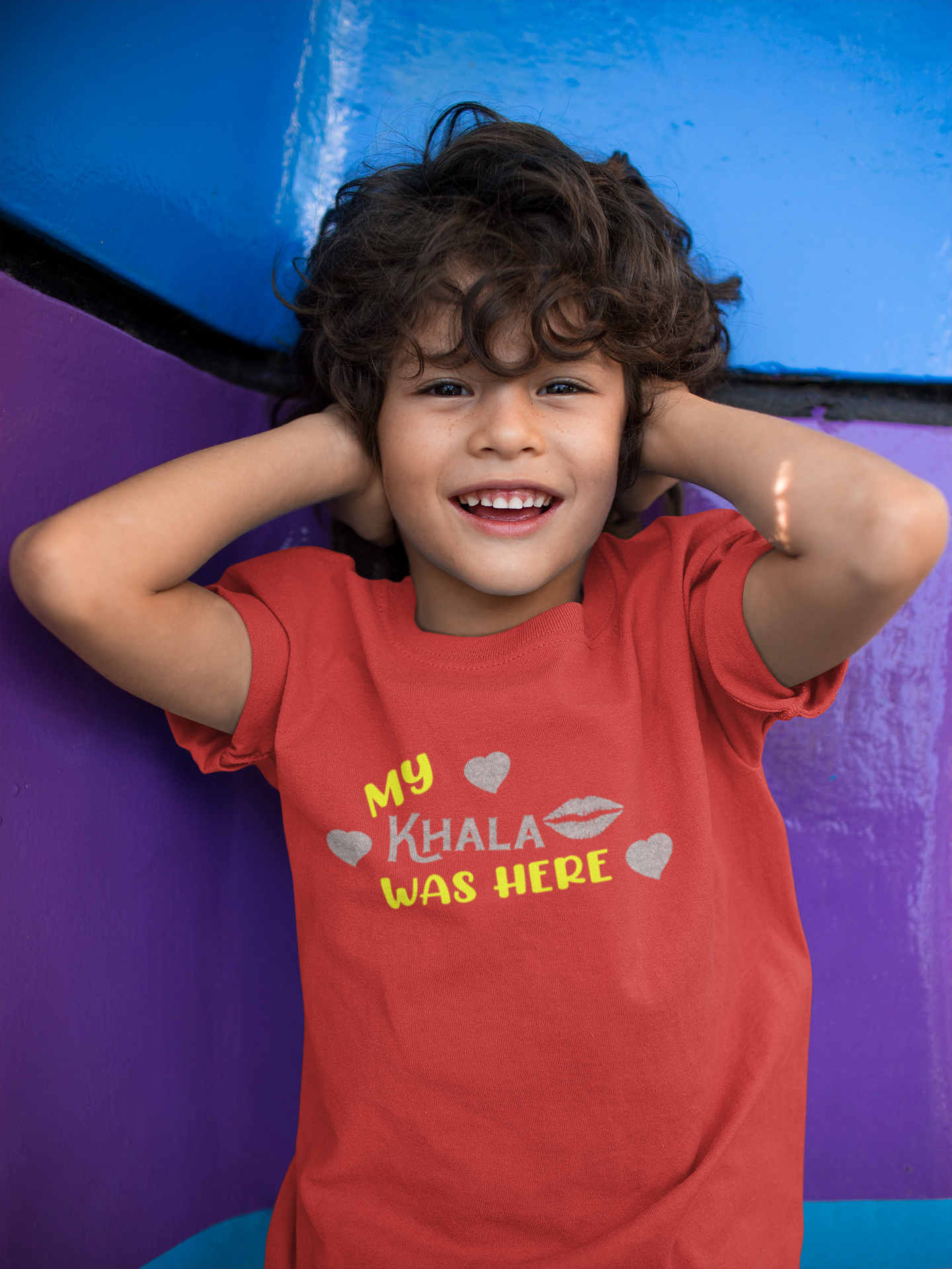 Khala Was Here Eid Half Sleeves T-Shirt for Boy-FunkyTeesClub