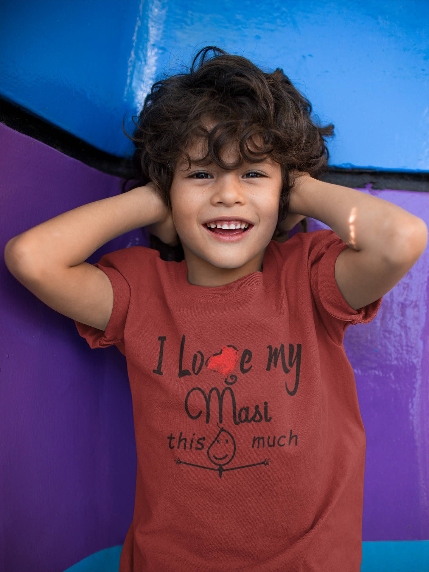 I Love My Masi Half Sleeves T-Shirt for Boy-FunkyTeesClub