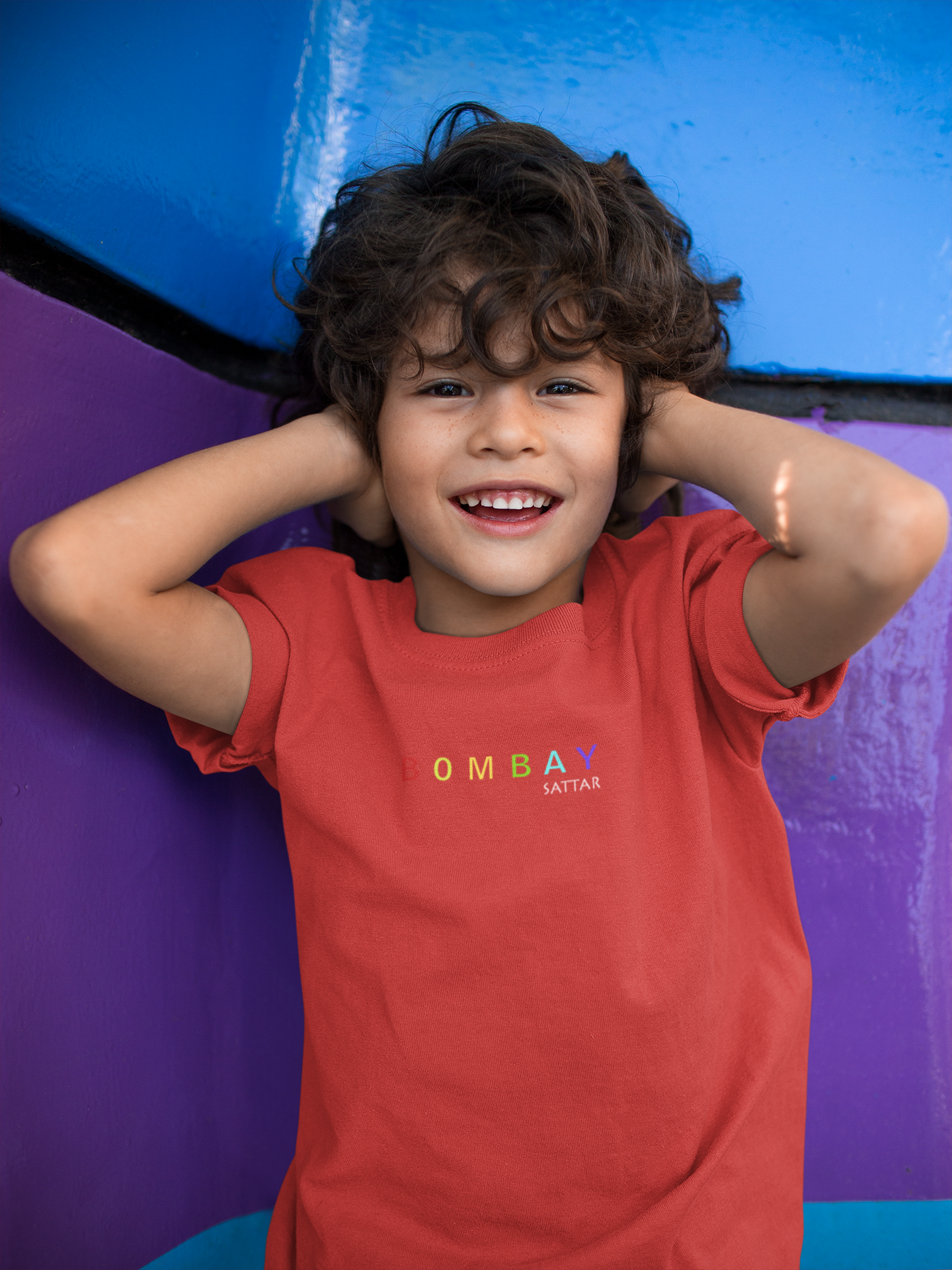 Bombay Sattar Minimals Half Sleeves T-Shirt for Boy-FunkyTeesClub
