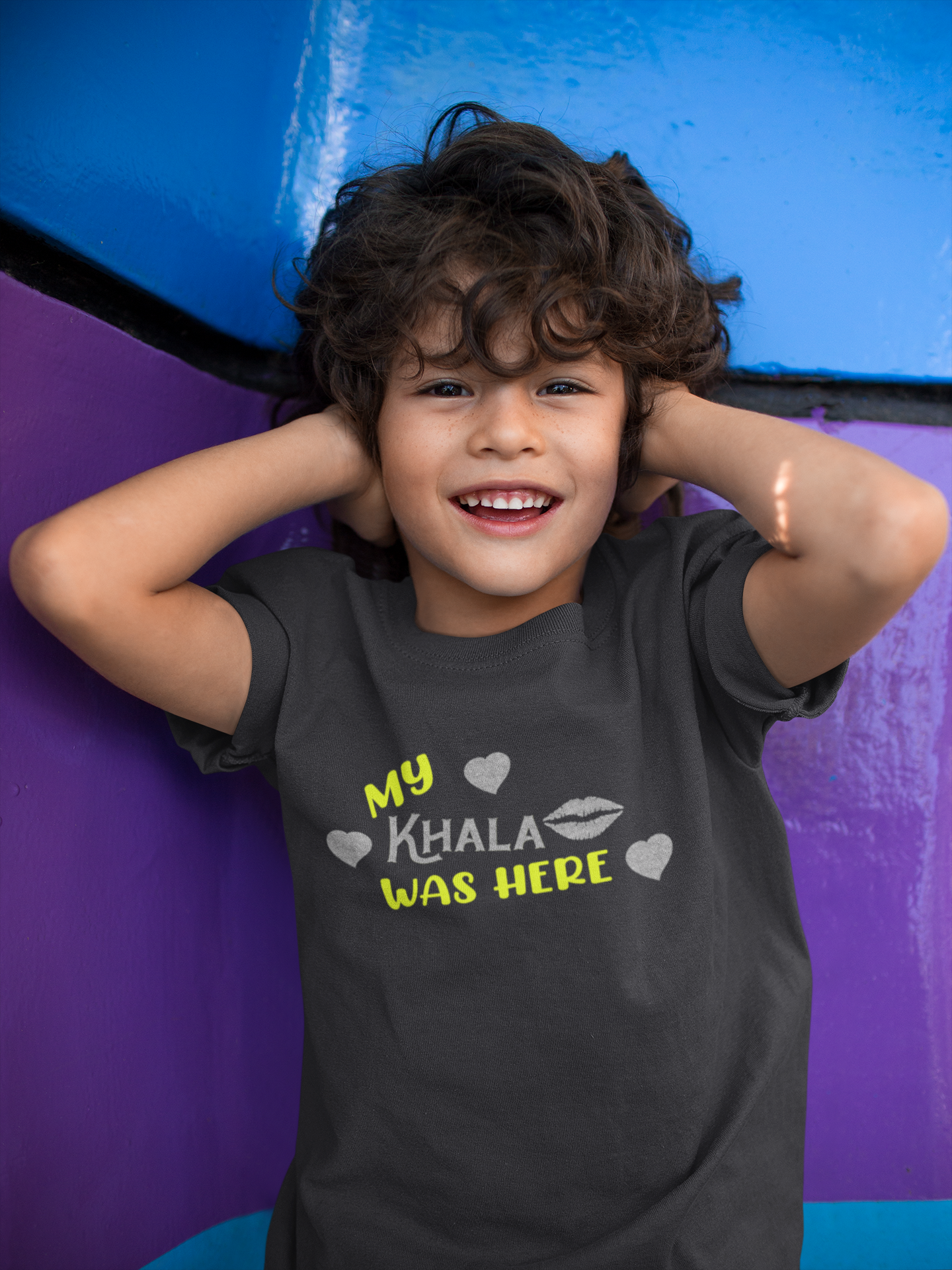 Khala Was Here Eid Half Sleeves T-Shirt for Boy-FunkyTeesClub