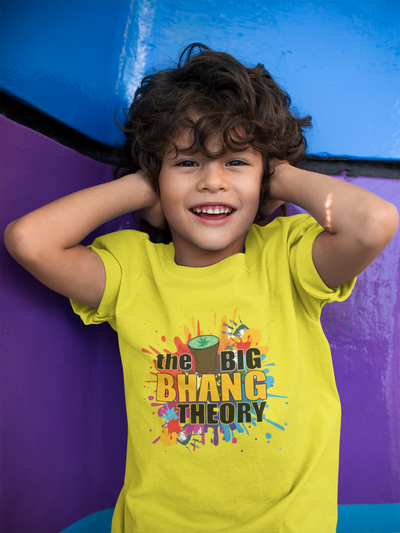 The Big Bhang Theory Holi Half Sleeves T-Shirt for Boy-FunkyTeesClub
