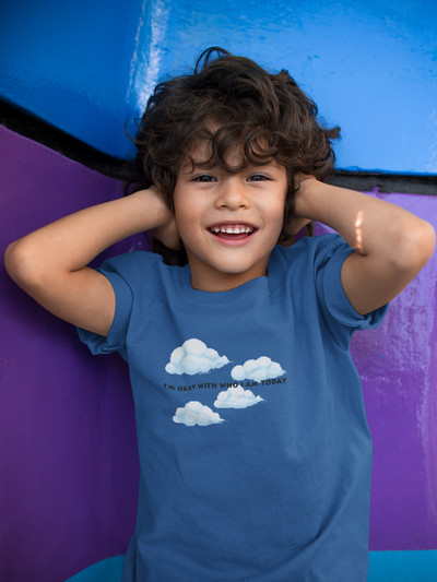 Its Okay Who I Am Today Minimals Half Sleeves T-Shirt for Boy-FunkyTeesClub