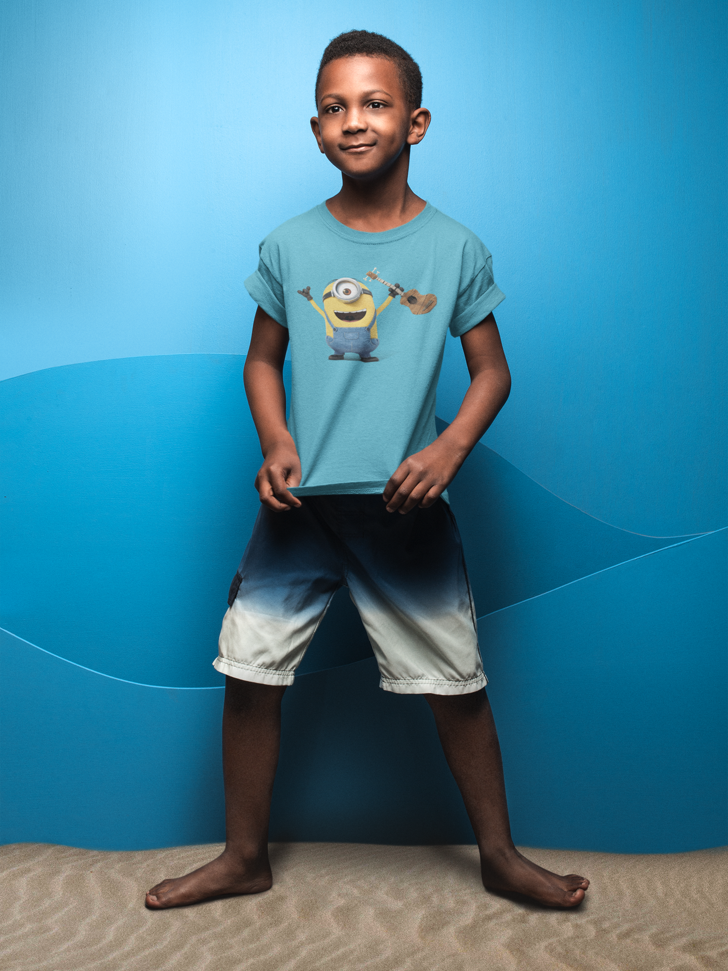 Cute Cartoon Half Sleeves T-Shirt for Boy-FunkyTeesClub