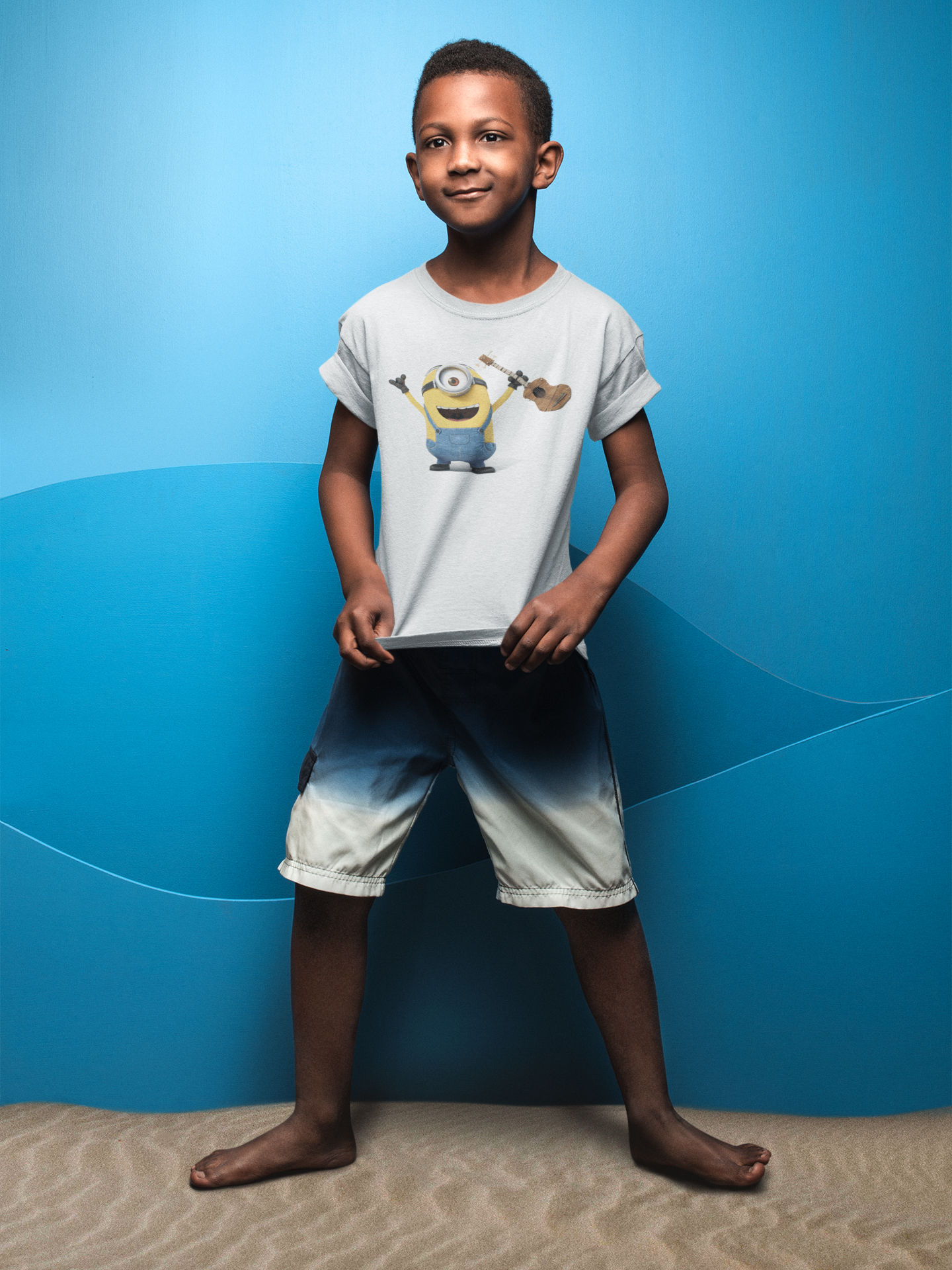 Cute Cartoon Half Sleeves T-Shirt for Boy-FunkyTeesClub