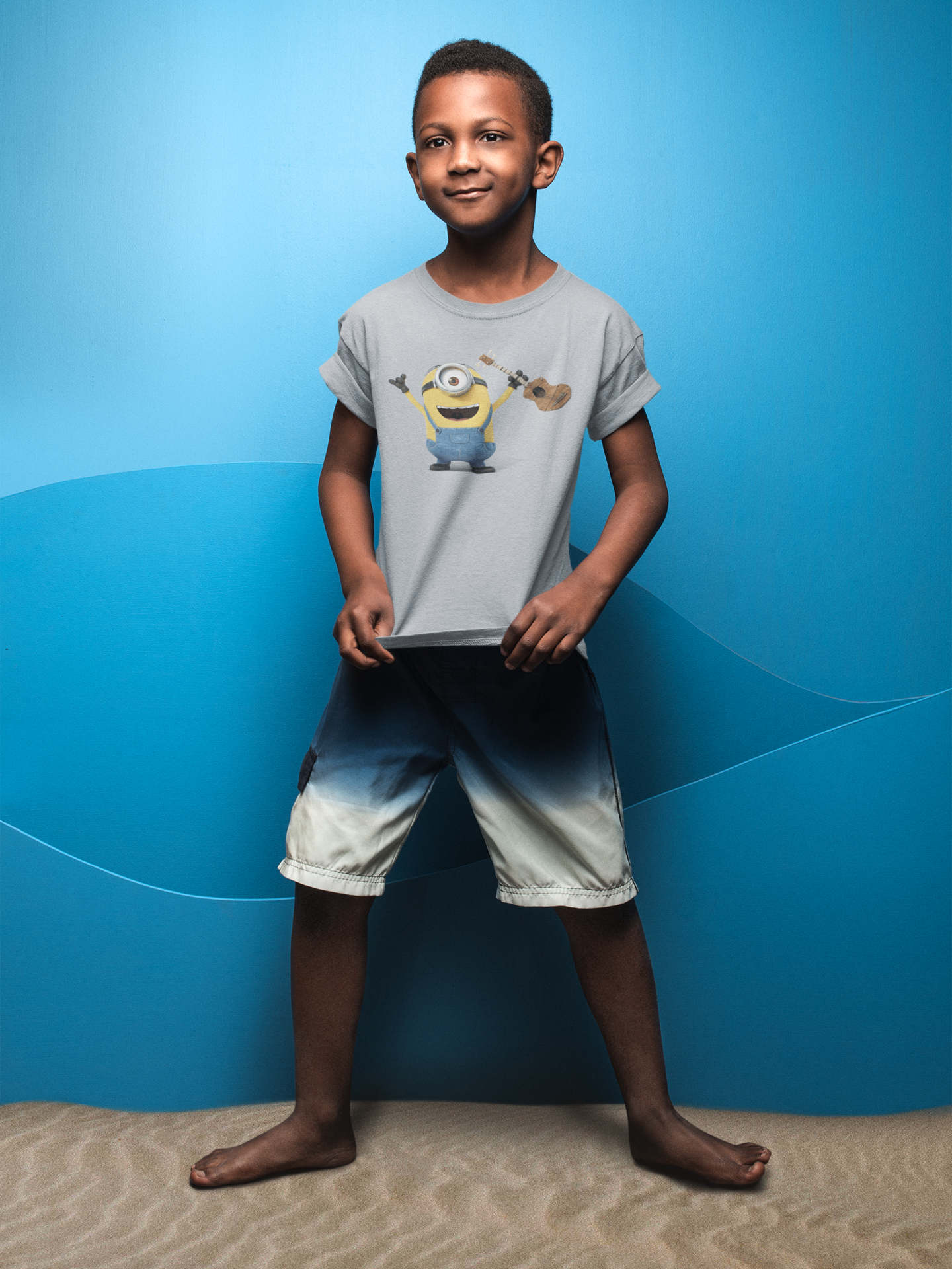 Cute Cartoon Half Sleeves T-Shirt for Boy-FunkyTeesClub