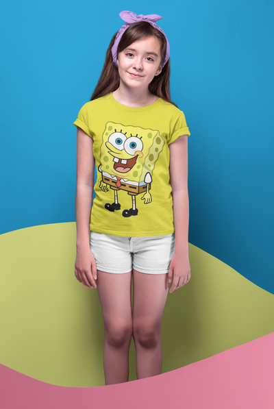 Cute Cartoon Half Sleeves T-Shirt For Girls -FunkyTeesClub
