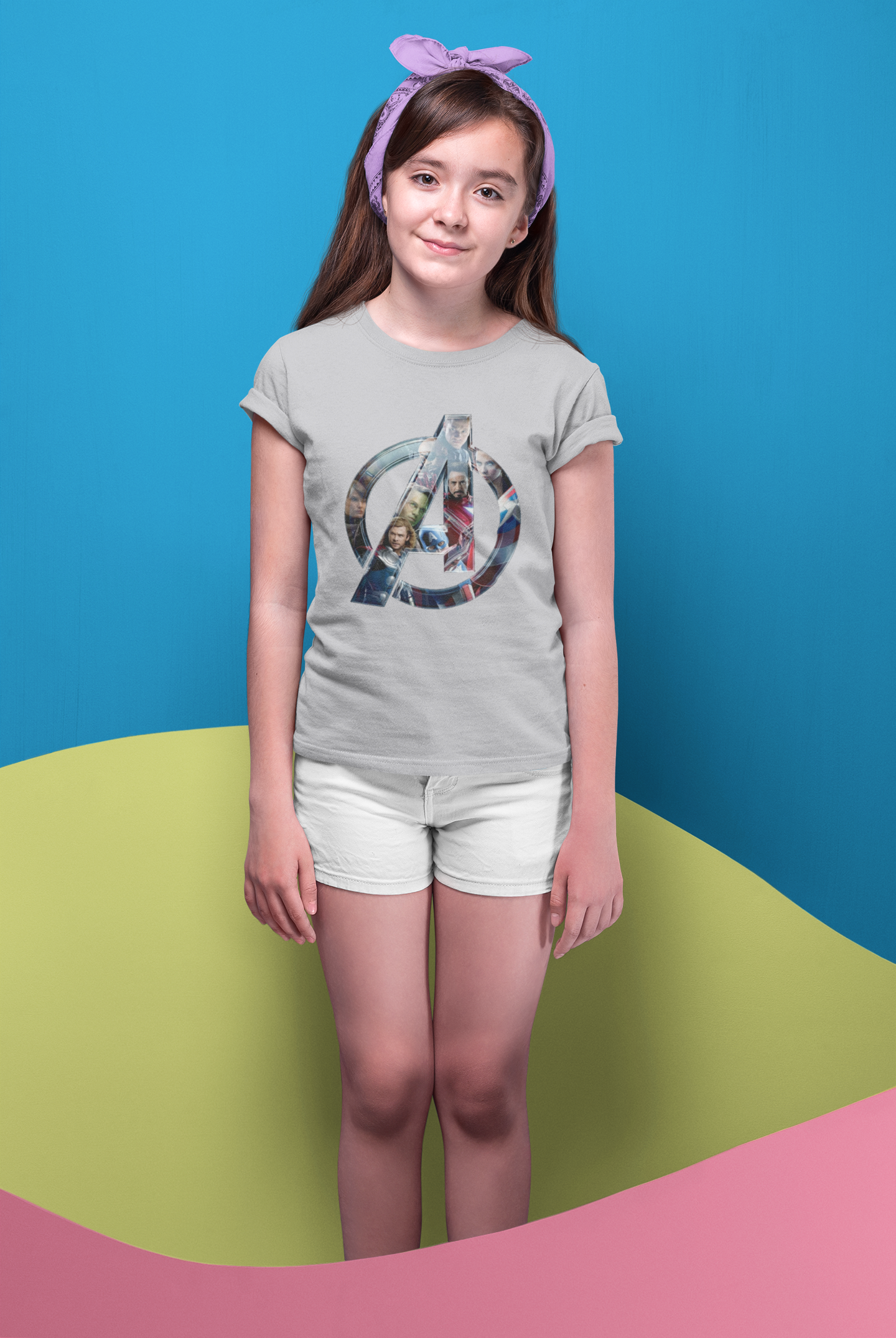 Superhero Half Sleeves T-Shirt For Girls -FunkyTeesClub
