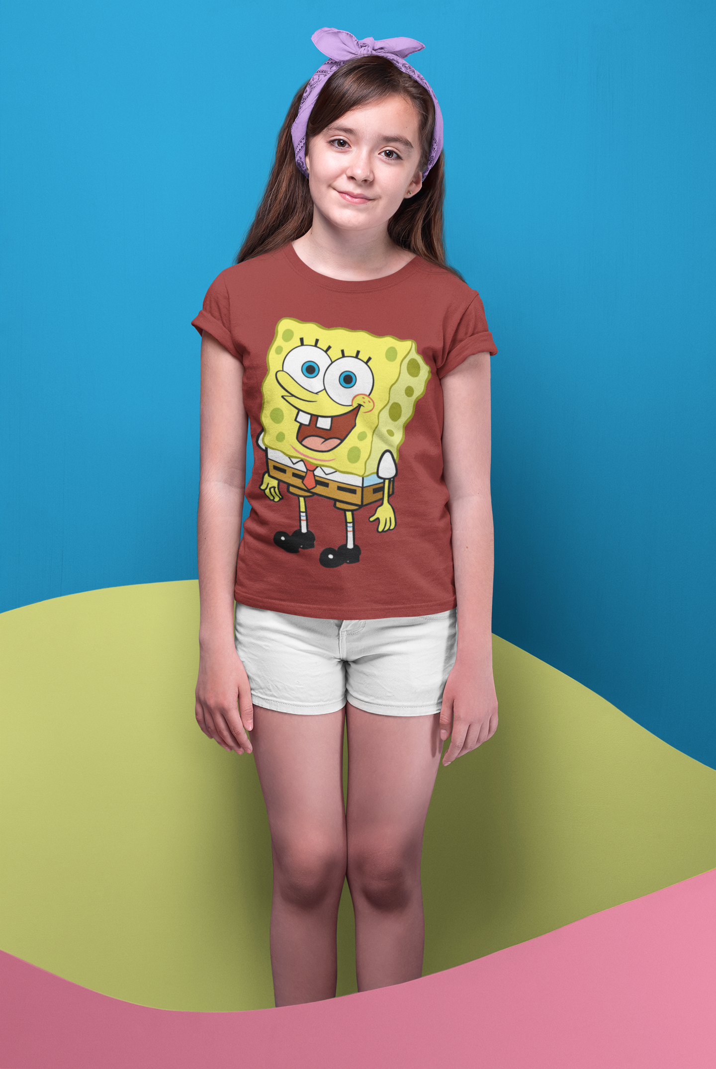 Cute Cartoon Half Sleeves T-Shirt For Girls -FunkyTeesClub
