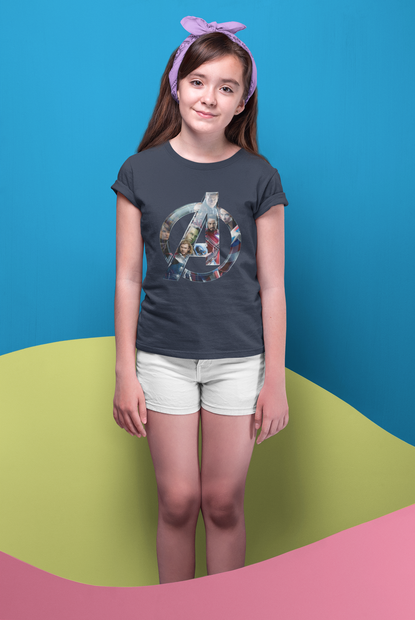 Superhero Half Sleeves T-Shirt For Girls -FunkyTeesClub