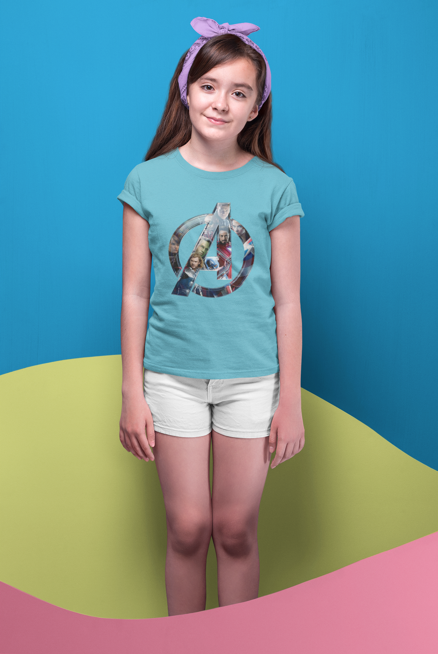 Superhero Half Sleeves T-Shirt For Girls -FunkyTeesClub