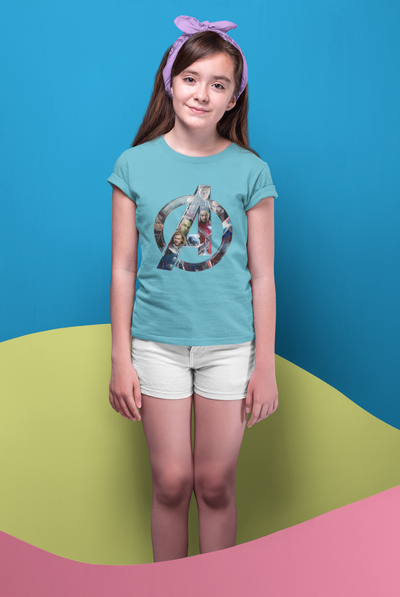 Superhero Half Sleeves T-Shirt For Girls -FunkyTeesClub