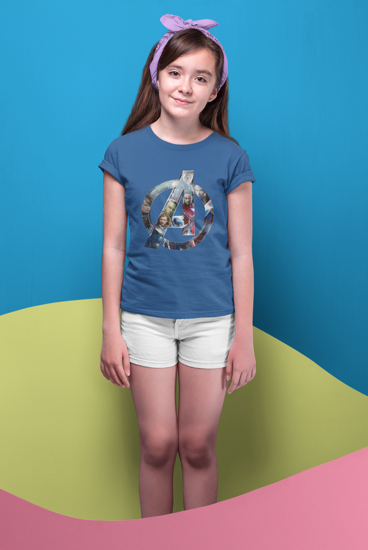 Superhero Half Sleeves T-Shirt For Girls -FunkyTeesClub