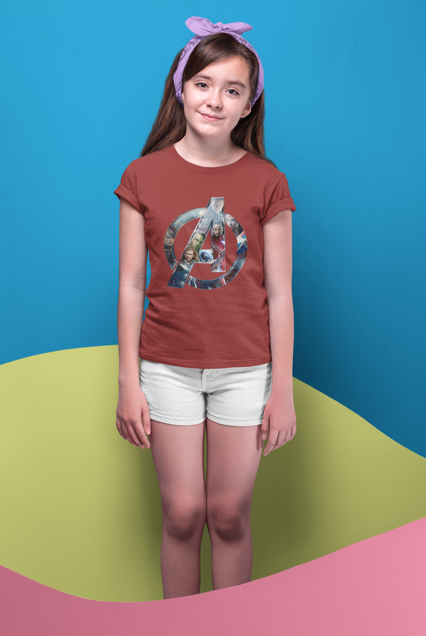 Superhero Half Sleeves T-Shirt For Girls -FunkyTeesClub