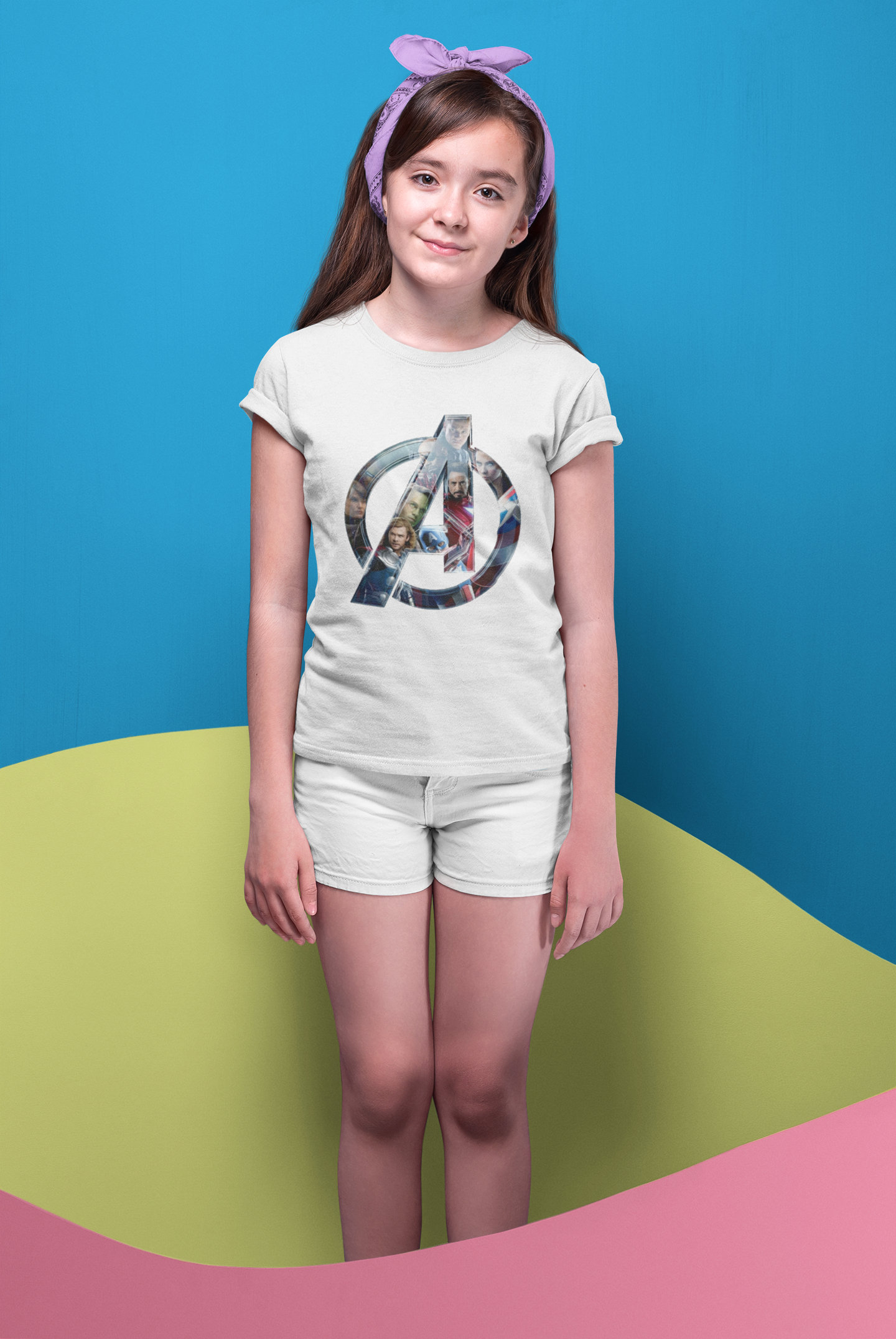 Superhero Half Sleeves T-Shirt For Girls -FunkyTeesClub