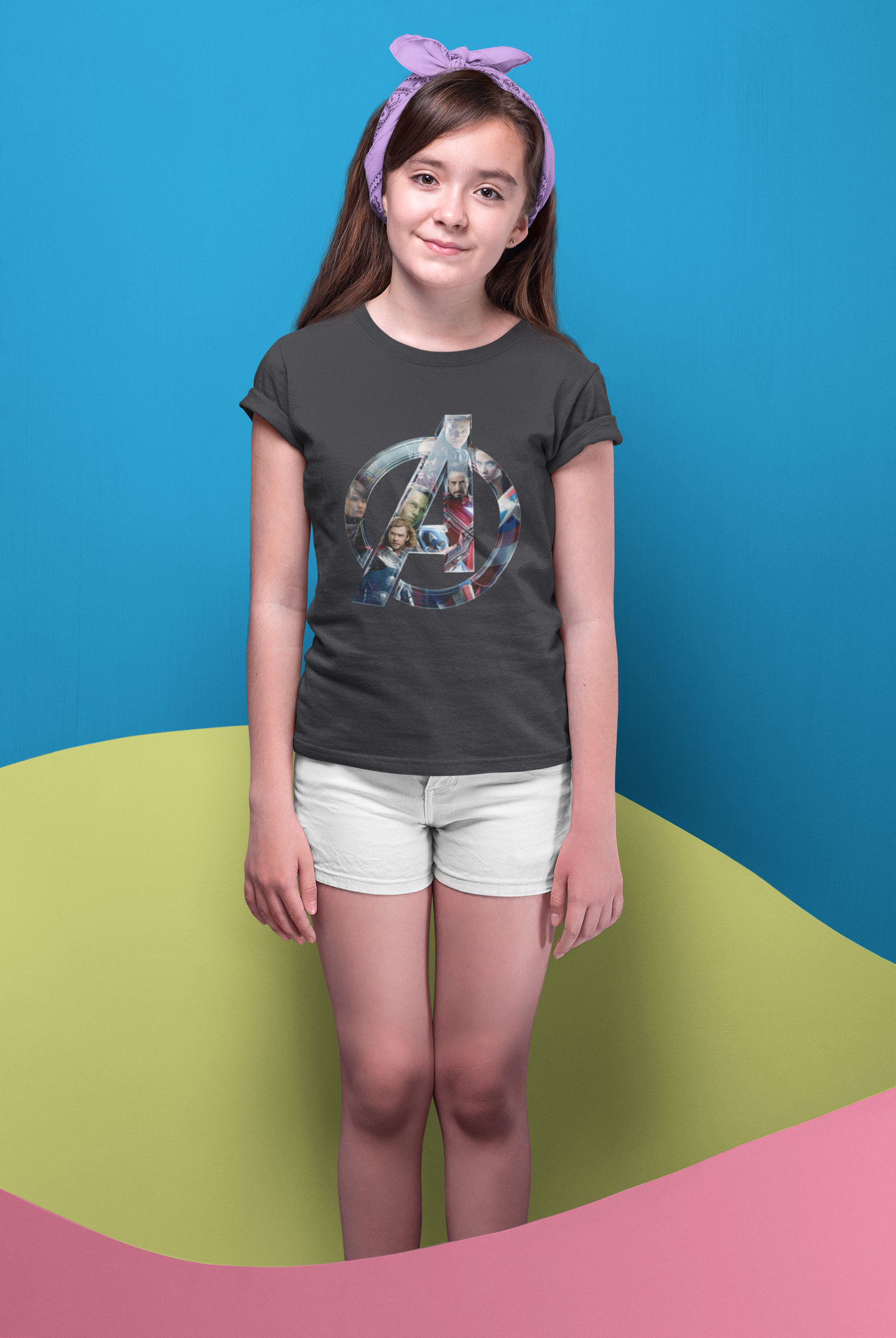 Superhero Half Sleeves T-Shirt For Girls -FunkyTeesClub